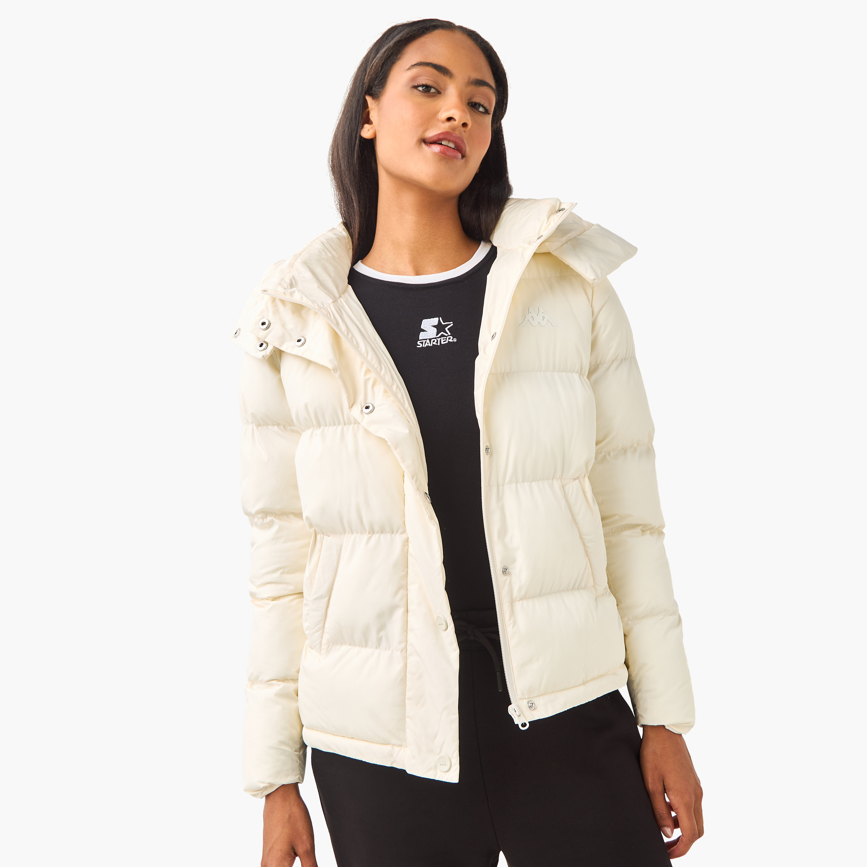 جاكيت نفخ بقبعة للنساء من كابا-women-clothing-sportswearandactivewear-coatsandjackets-jackets-image-1