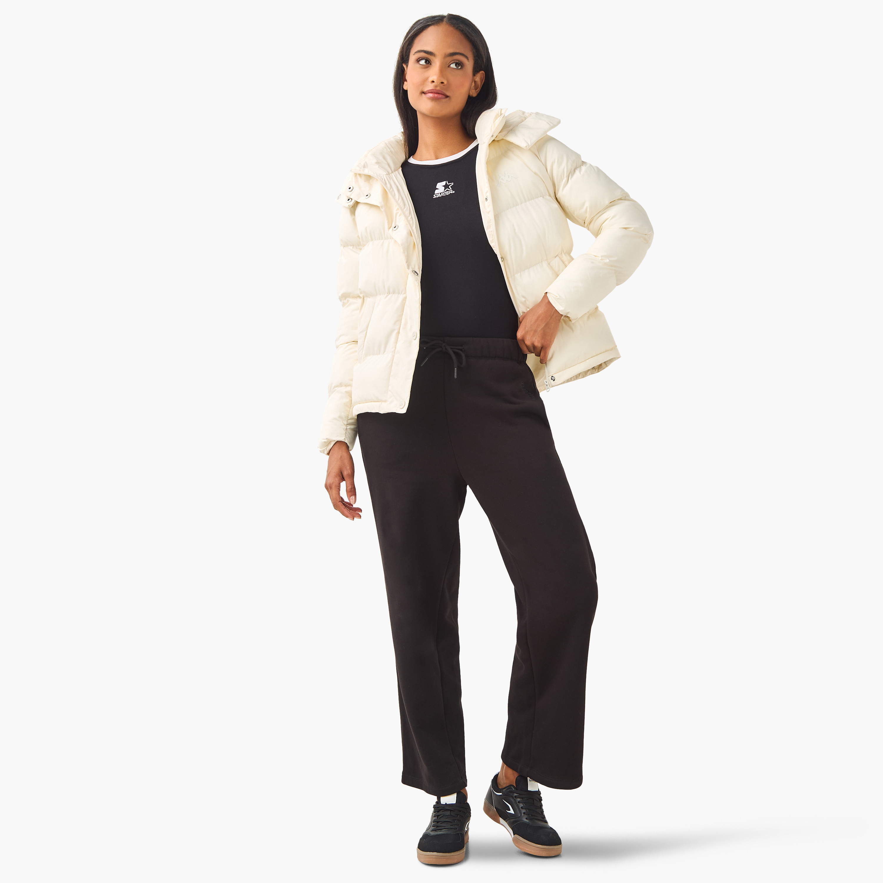 جاكيت نفخ بقبعة للنساء من كابا-women-clothing-sportswearandactivewear-coatsandjackets-jackets-image-2
