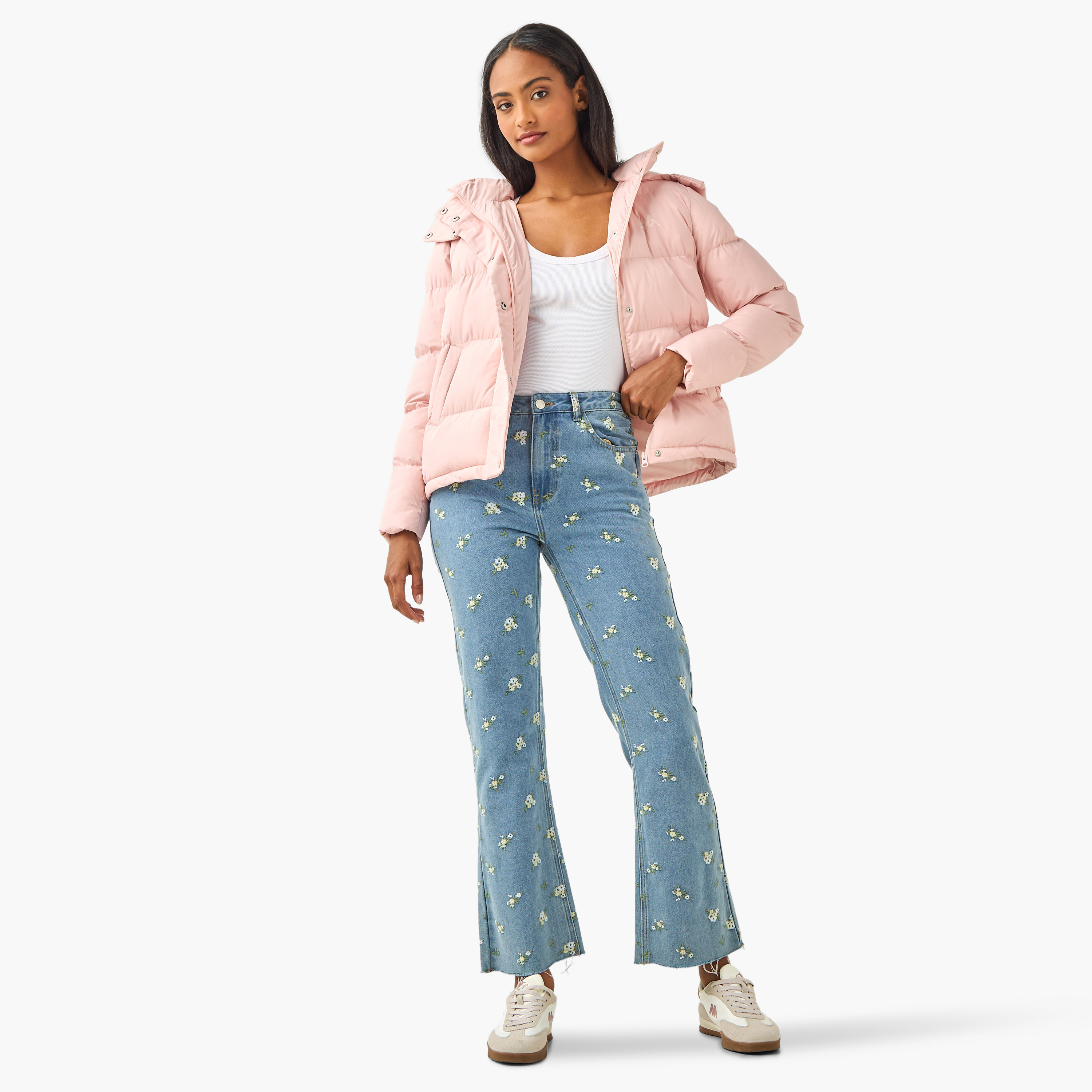 جاكيت نفخ بقبعة للنساء من كابا-women-clothing-sportswearandactivewear-coatsandjackets-jackets-image-5