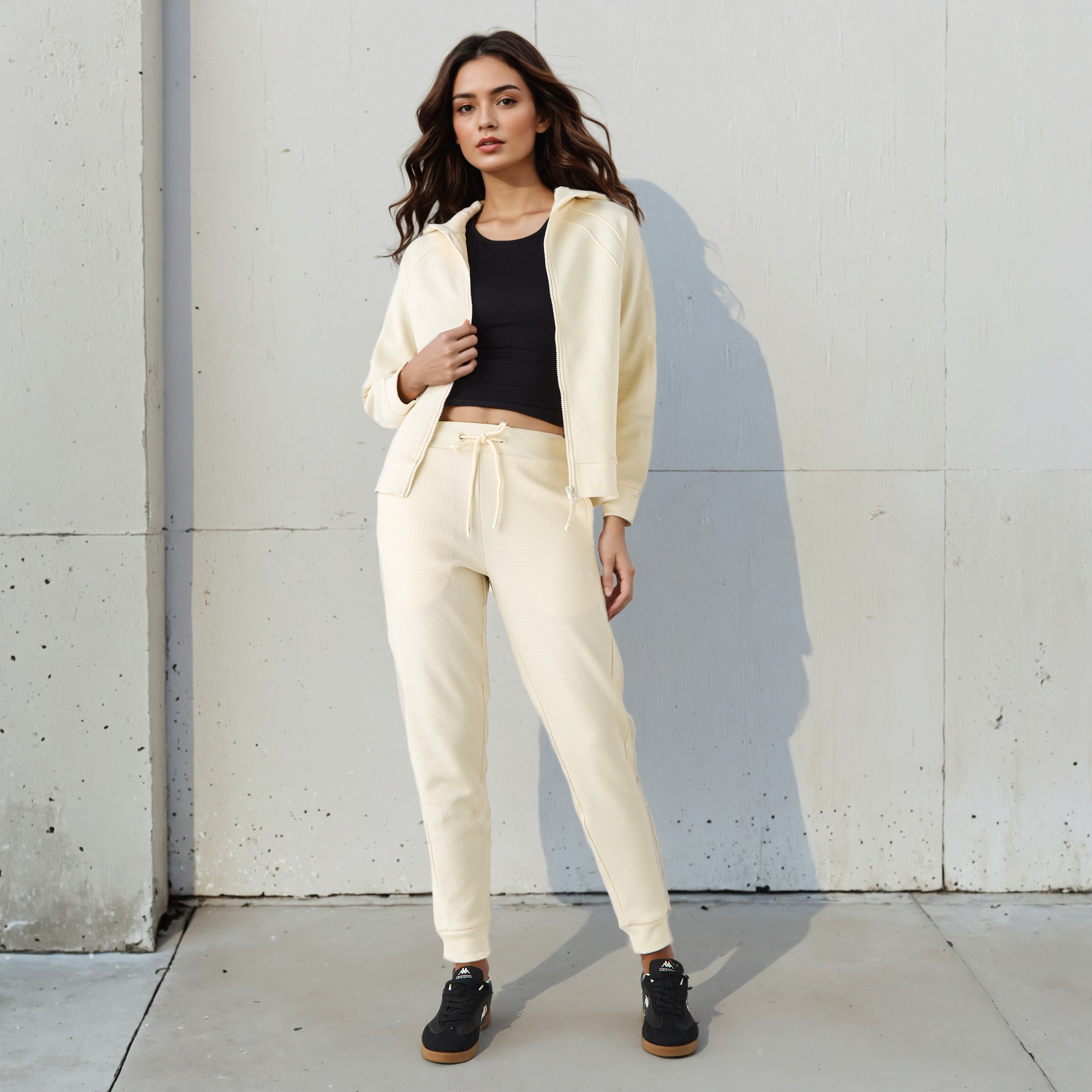هودي وافل بارز الملمس للنساء من كابا-sports-women-clothing-hoodiesandsweatshirts-image-2