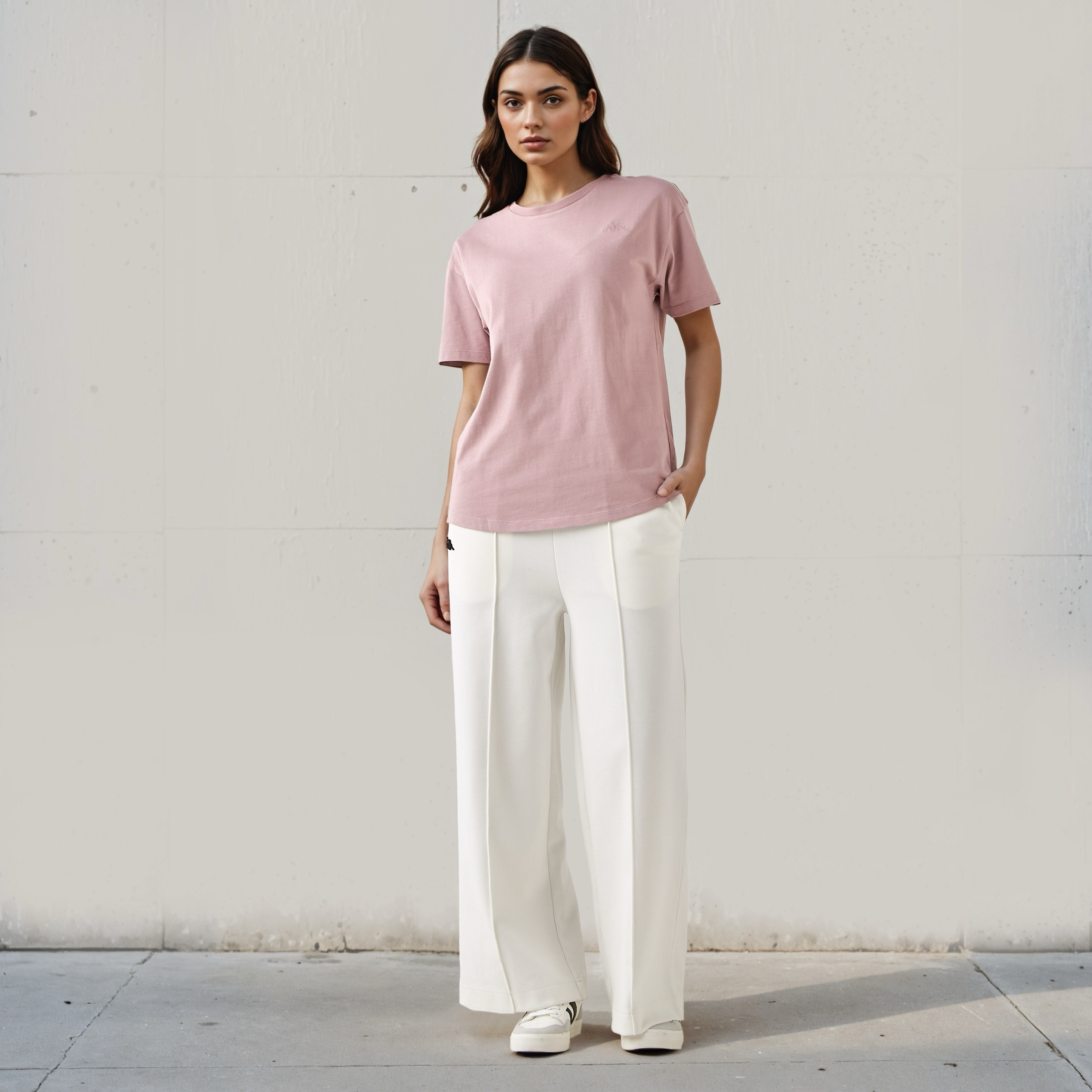Kappa Regular Fit Women T-shirt Cotton Pink-women-clothing-tshirts-image-2