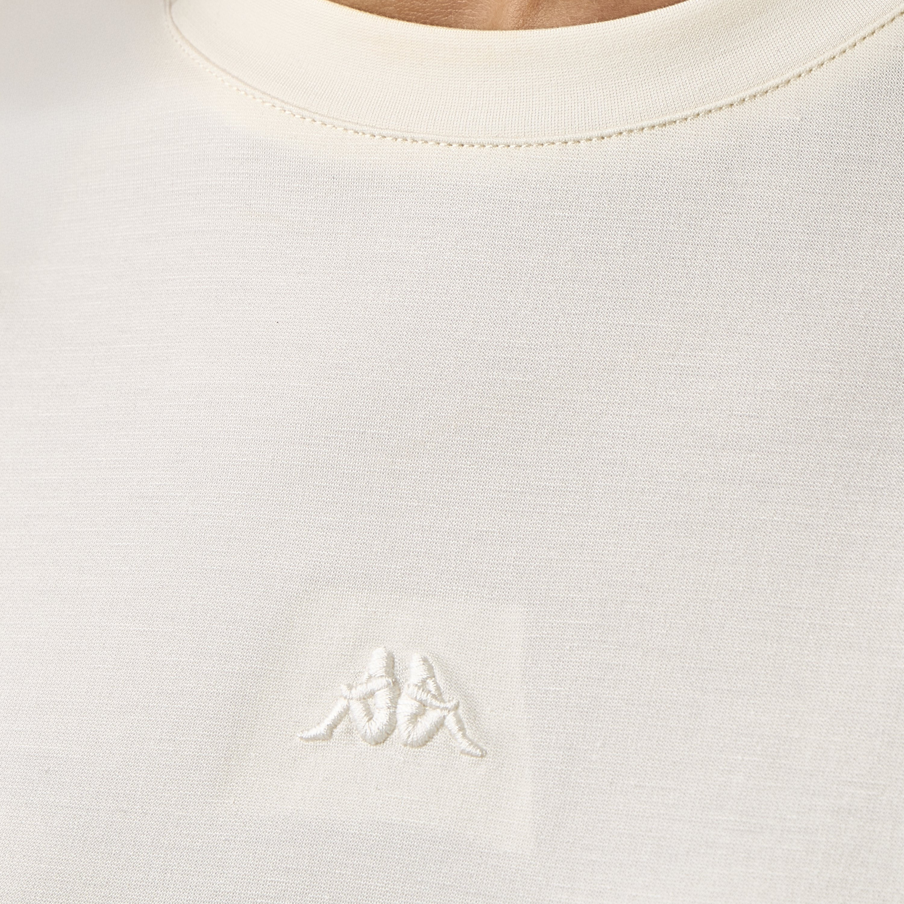 Kappa Regular Fit Women T-shirt with Piping Detail Cream-women-clothing-tshirts-image-4