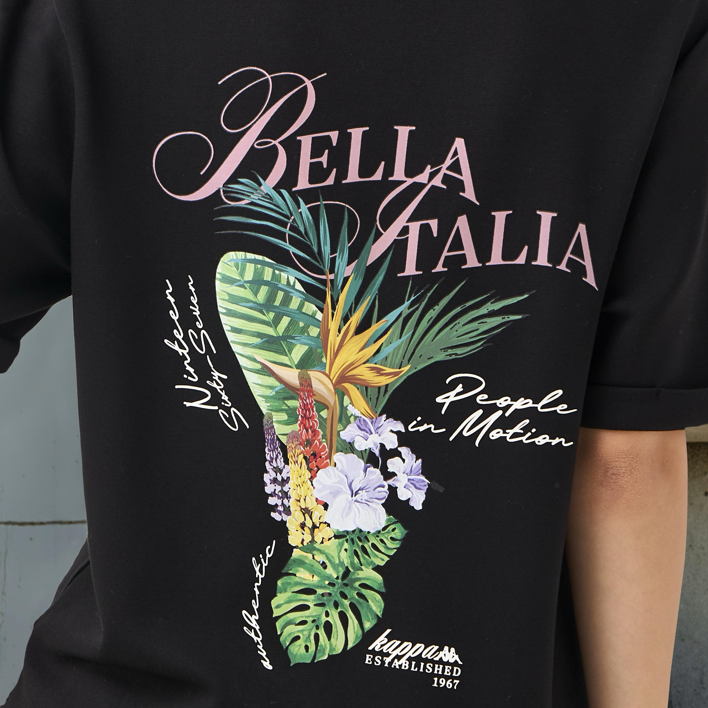 Kappa T-shirt Relaxed Fit with Tropical Print Cotton-women-clothing-tshirts-image-5