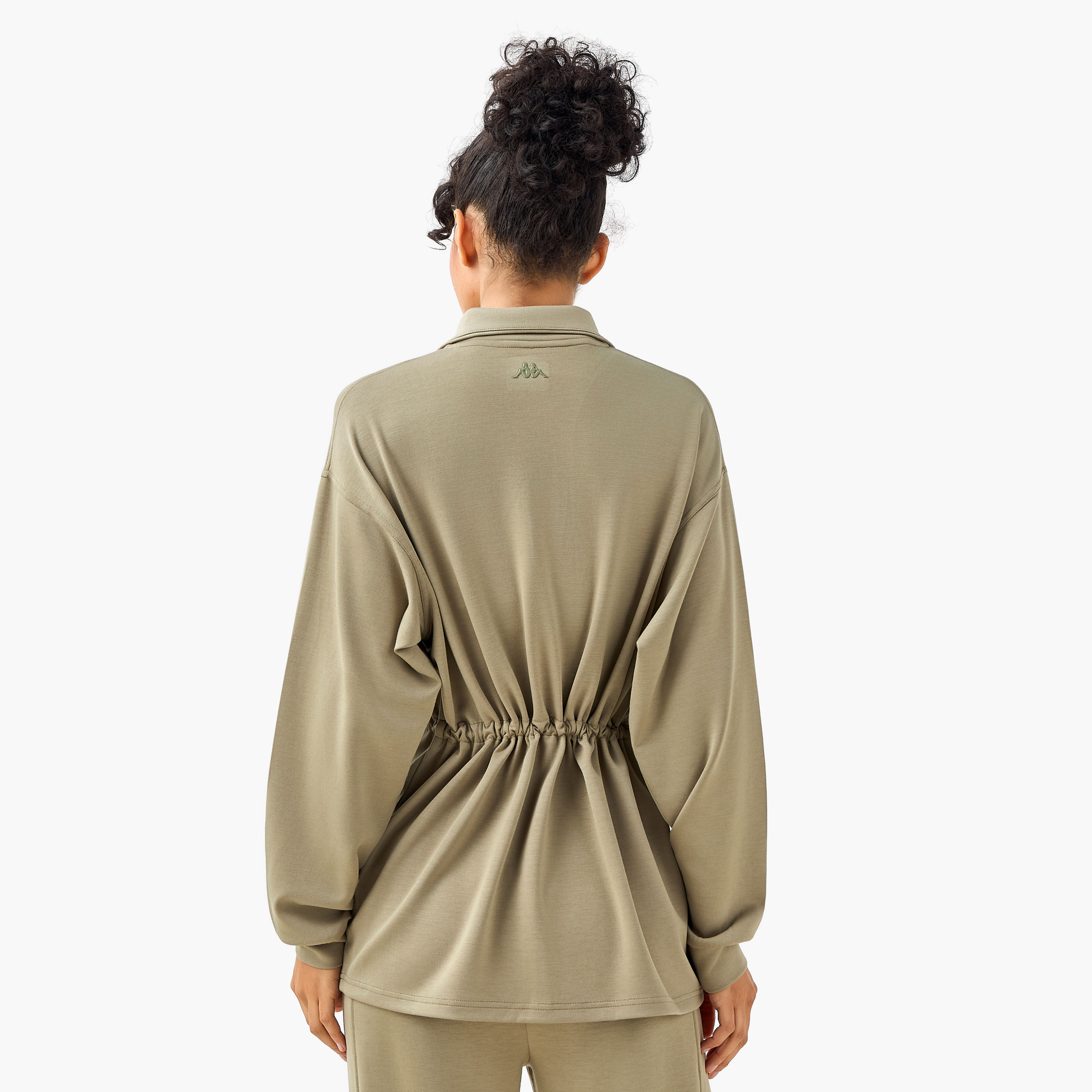 Kappa Women Soft Touch Drawstring Waist Longline Jacket-women-clothing-coordsets-image-3