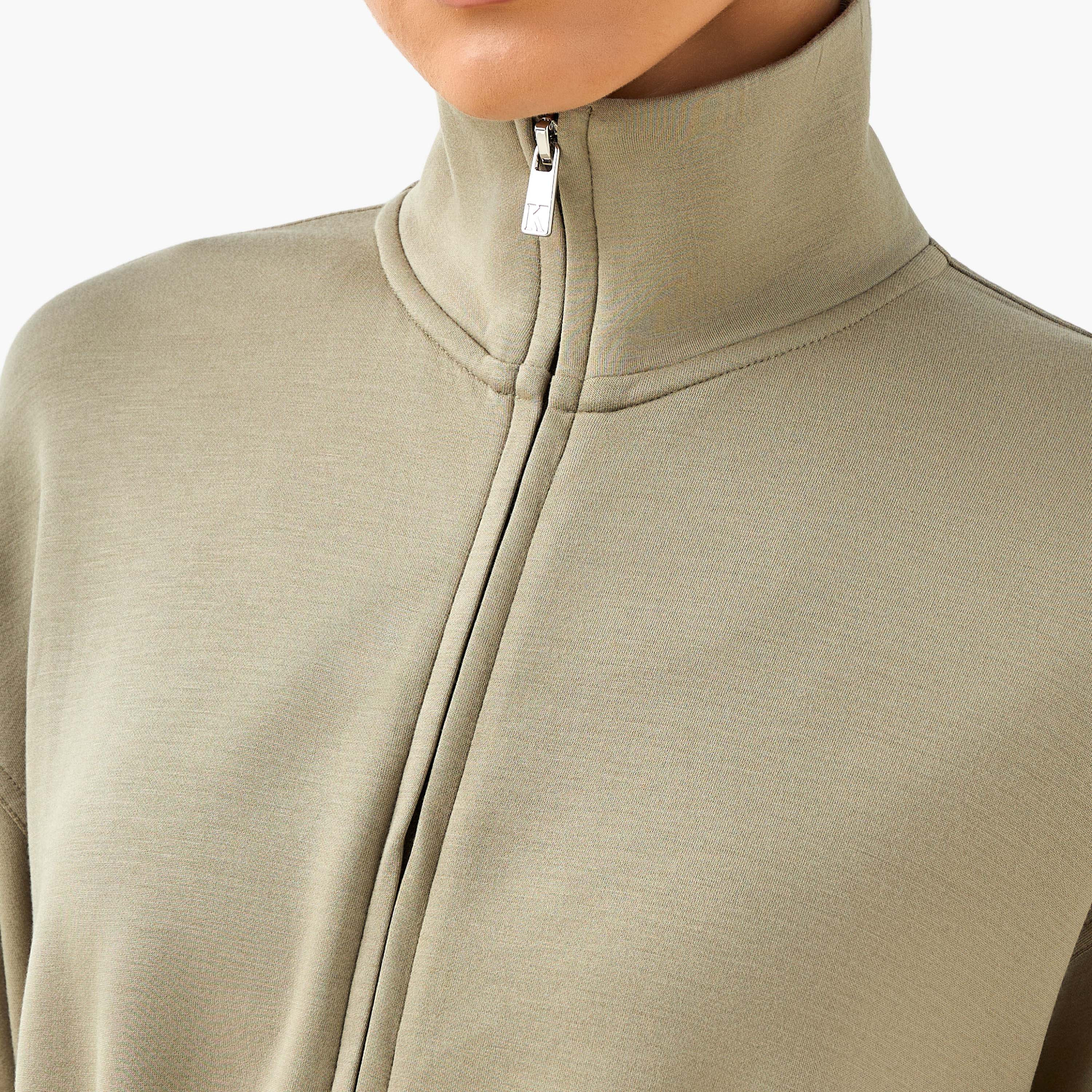 Kappa Women Soft Touch Drawstring Waist Longline Jacket-women-clothing-coordsets-image-4