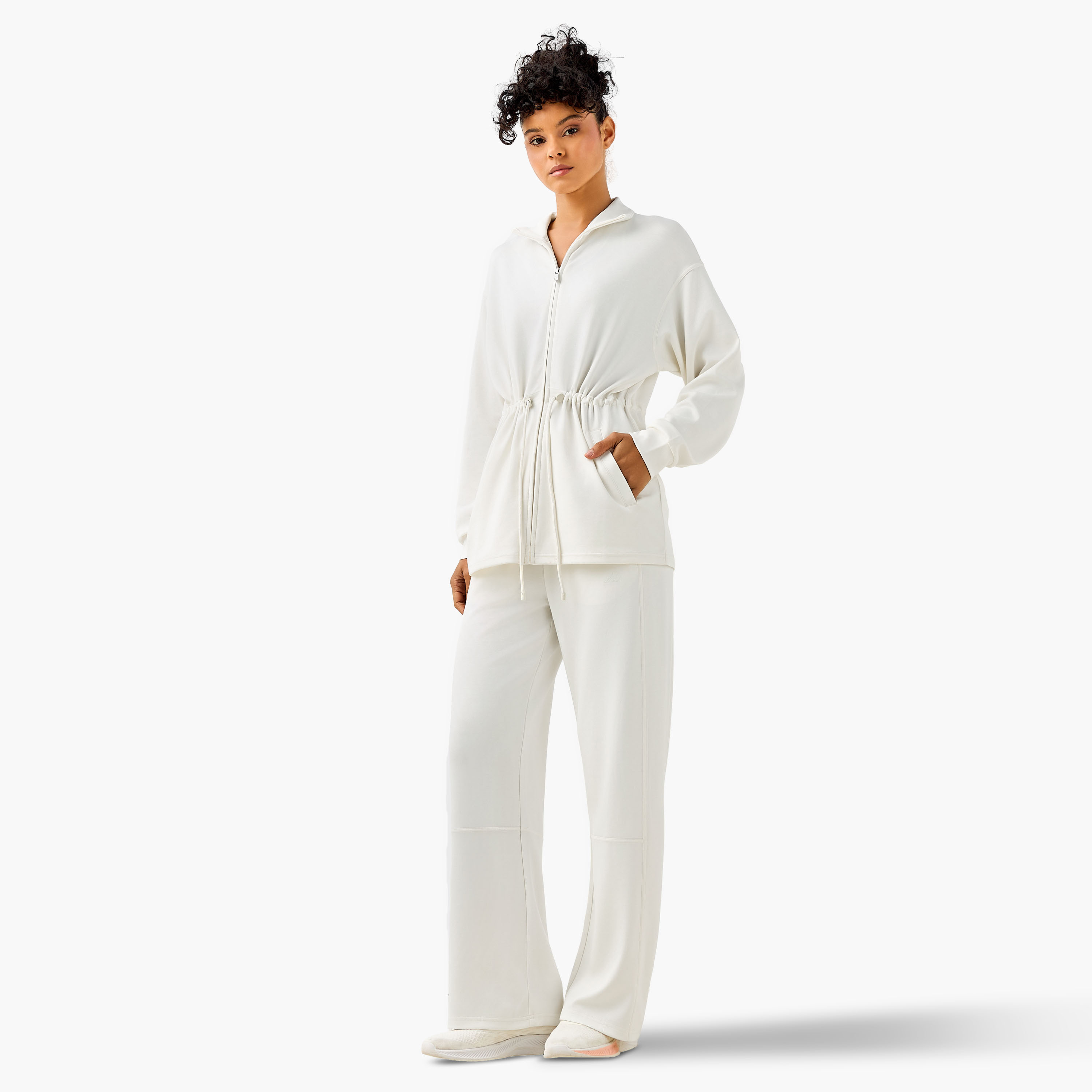 Kappa Women Soft Touch Drawstring Waist Longline Jacket-women-clothing-coordsets-image-2