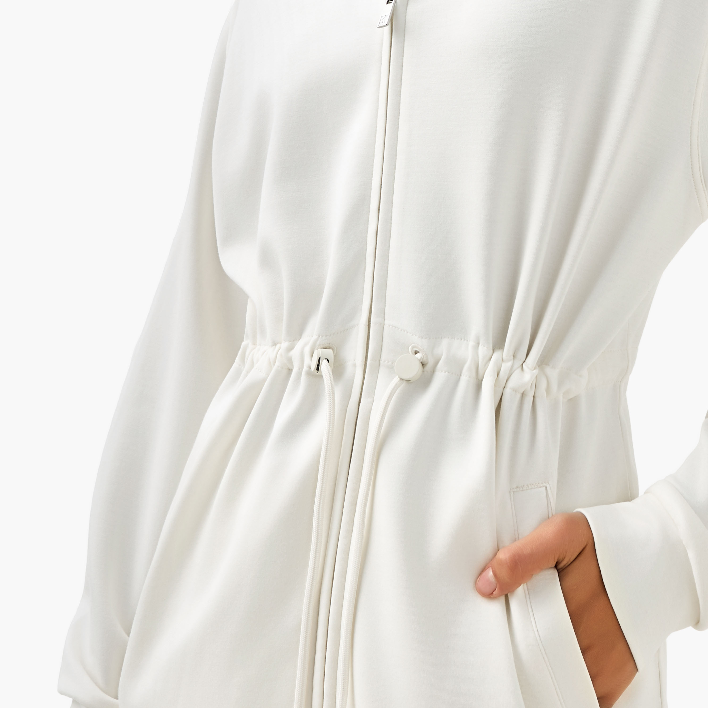Kappa Women Soft Touch Drawstring Waist Longline Jacket-women-clothing-coordsets-image-5