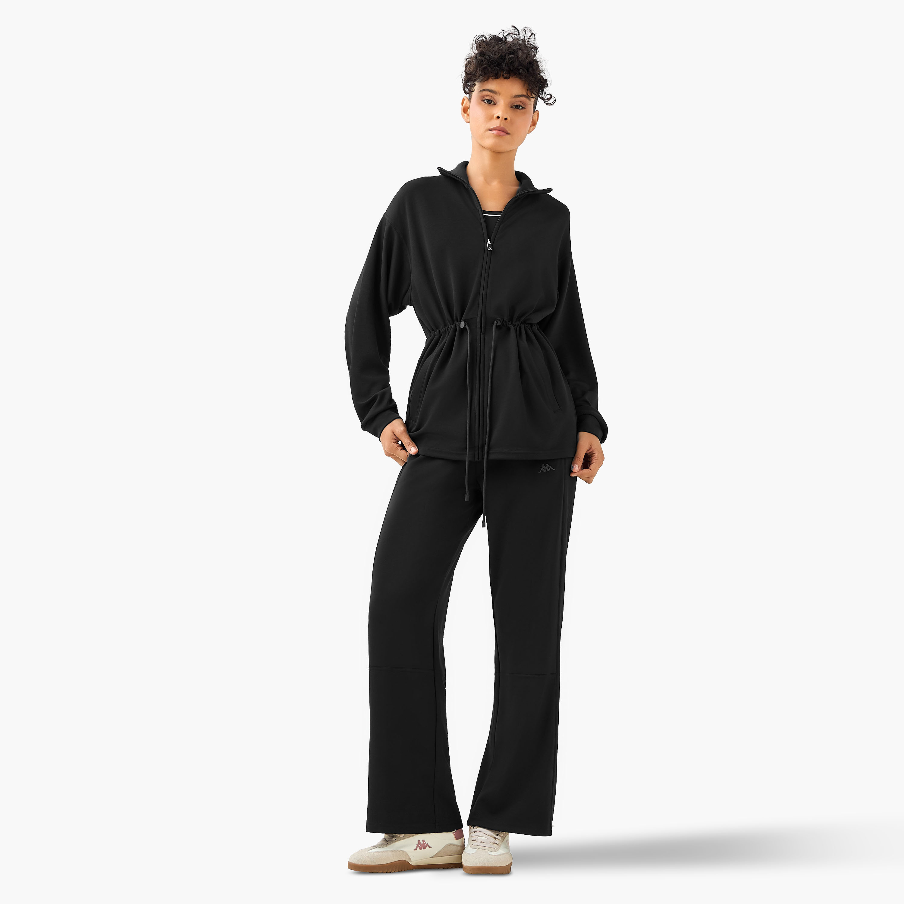 Kappa Women Soft Touch Drawstring Waist Longline Jacket-women-clothing-sportswearandactivewear-coatsandjackets-jackets-image-2