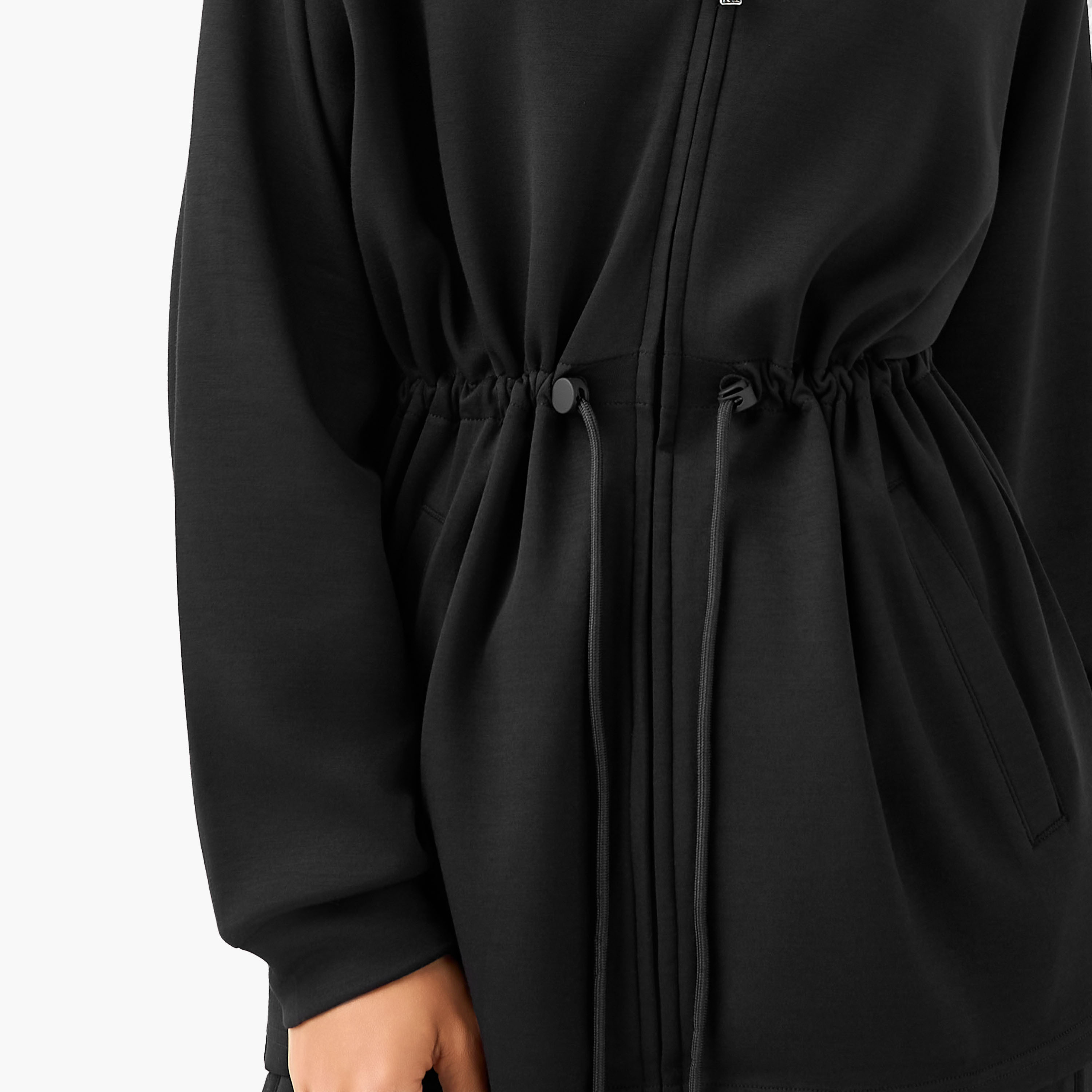 Kappa Women Soft Touch Drawstring Waist Longline Jacket-women-clothing-sportswearandactivewear-coatsandjackets-jackets-image-4
