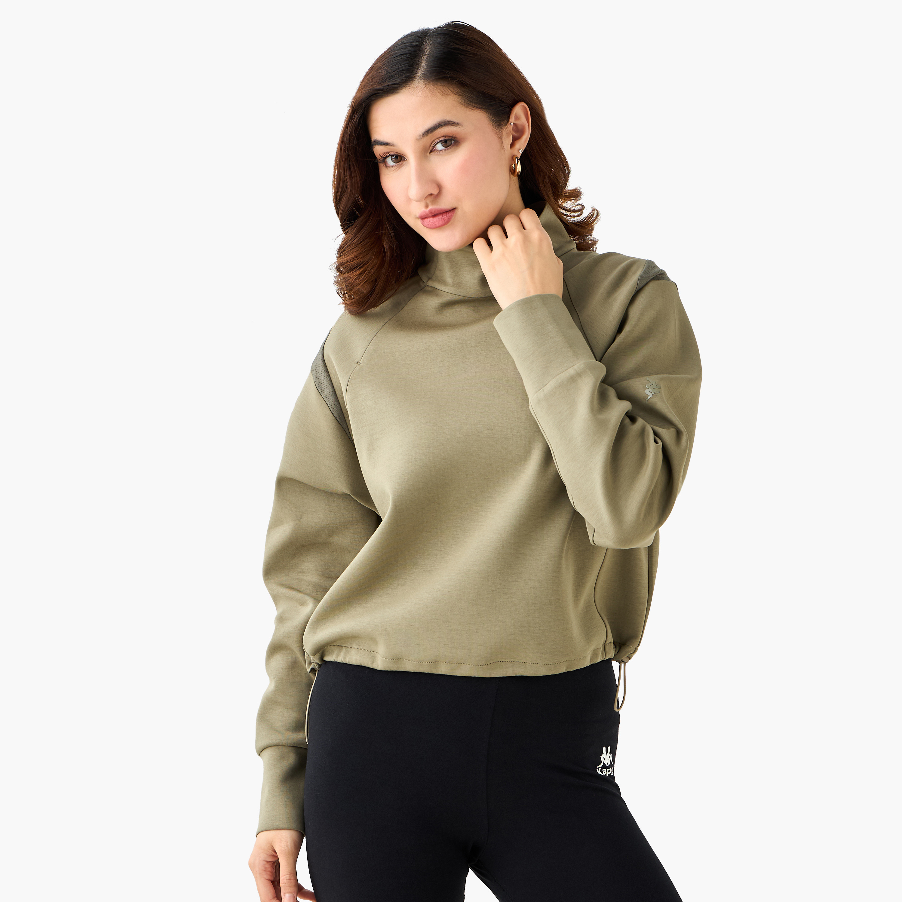 سويت شيرت قصير ناعم الملمس للنساء من كابا-women-clothing-sportswearandactivewear-hoodiesandsweatshirts-image-1