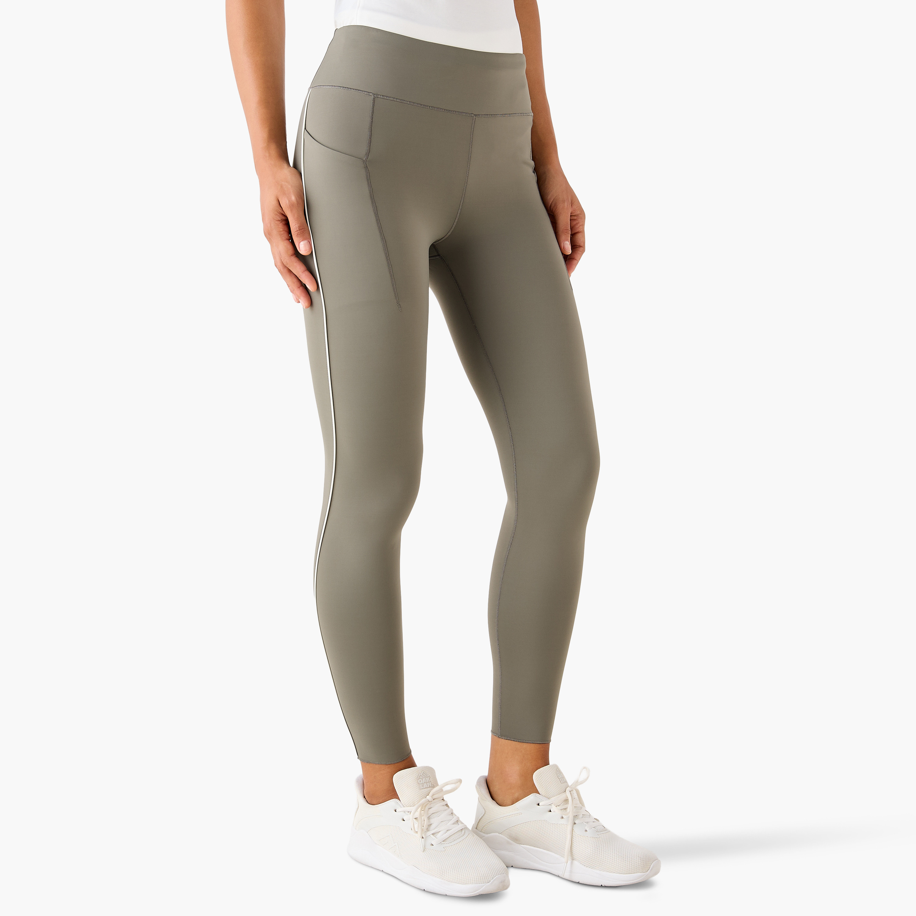 Kappa Women Cell Phone Pocket and 2 Way Stretch Leggings-women-clothing-bottoms-leggings-image-1