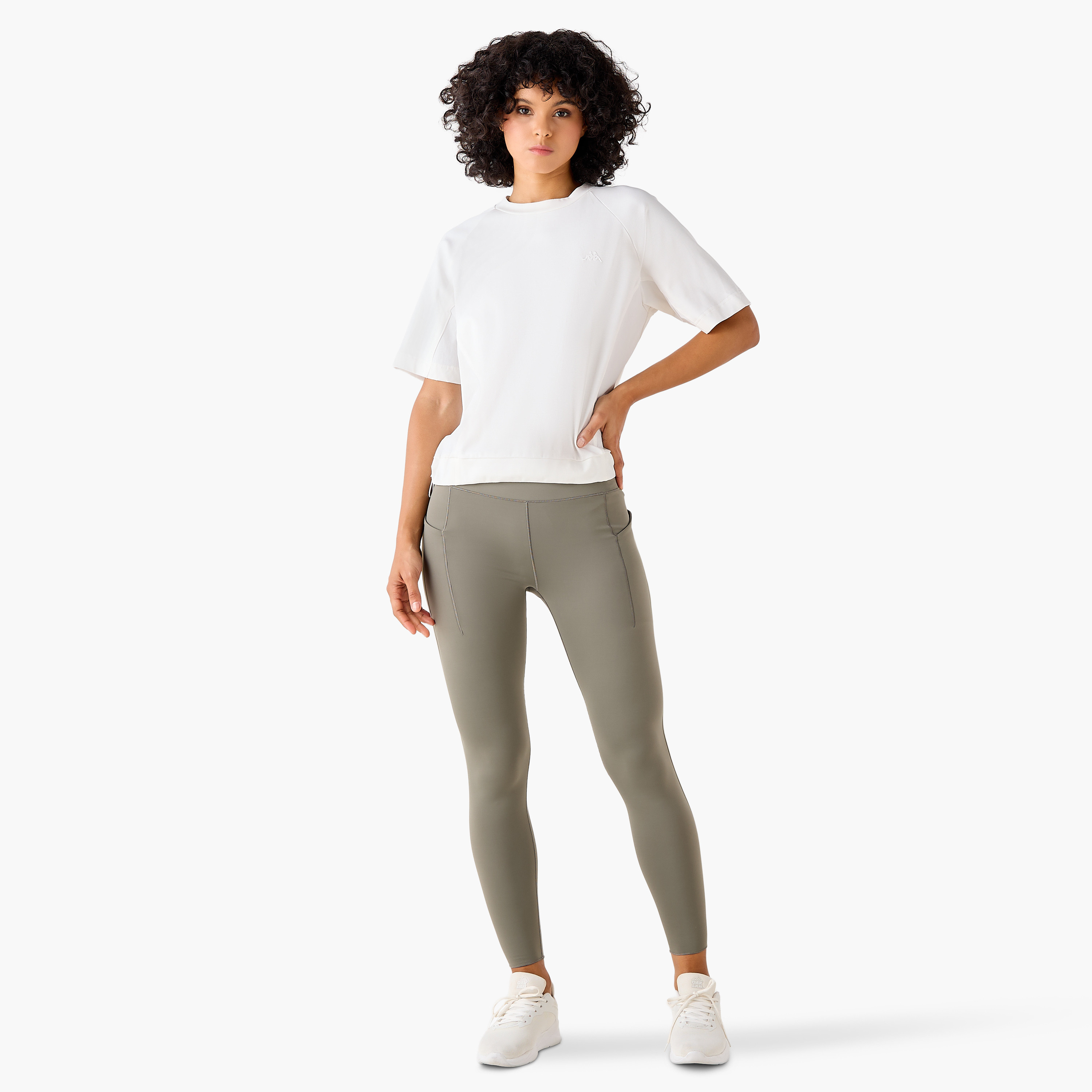 Kappa Women Cell Phone Pocket and 2 Way Stretch Leggings-women-clothing-bottoms-leggings-image-2