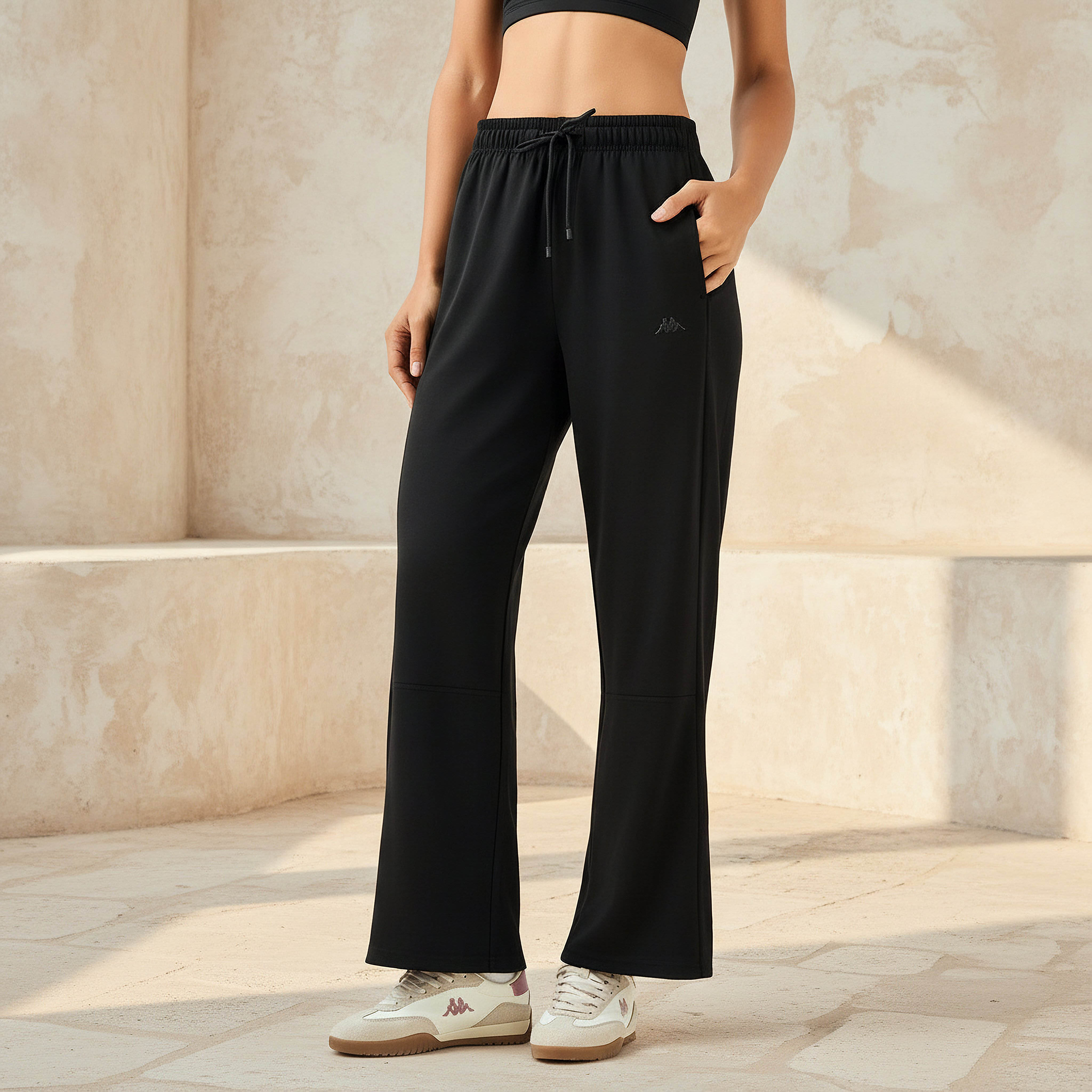 Kappa Flared Relaxed Fit Track Pants-women-clothing-sportswearandactivewear-bottoms-joggersandtrackpants-image-1