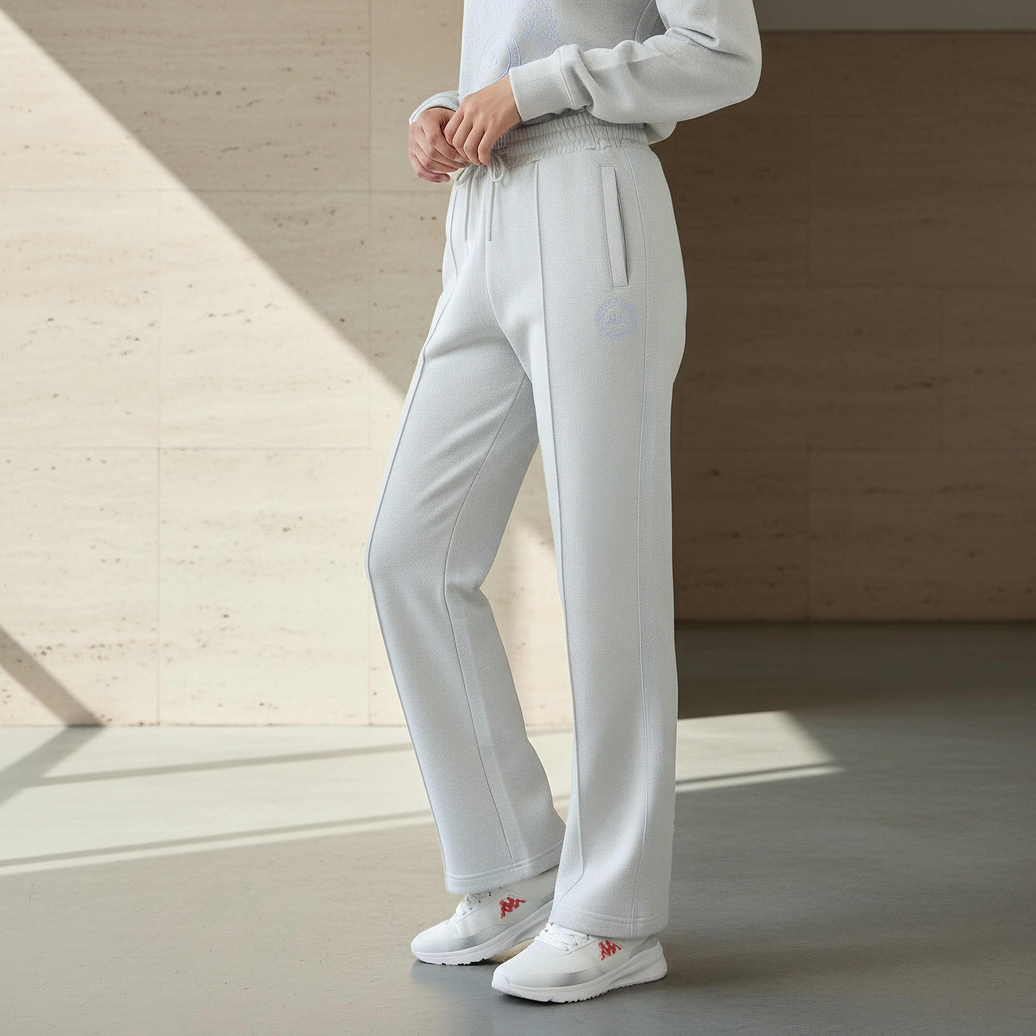 Kappa Logo Embroidered Regular Fit Track Pants-women-clothing-bottoms-joggers-image-1