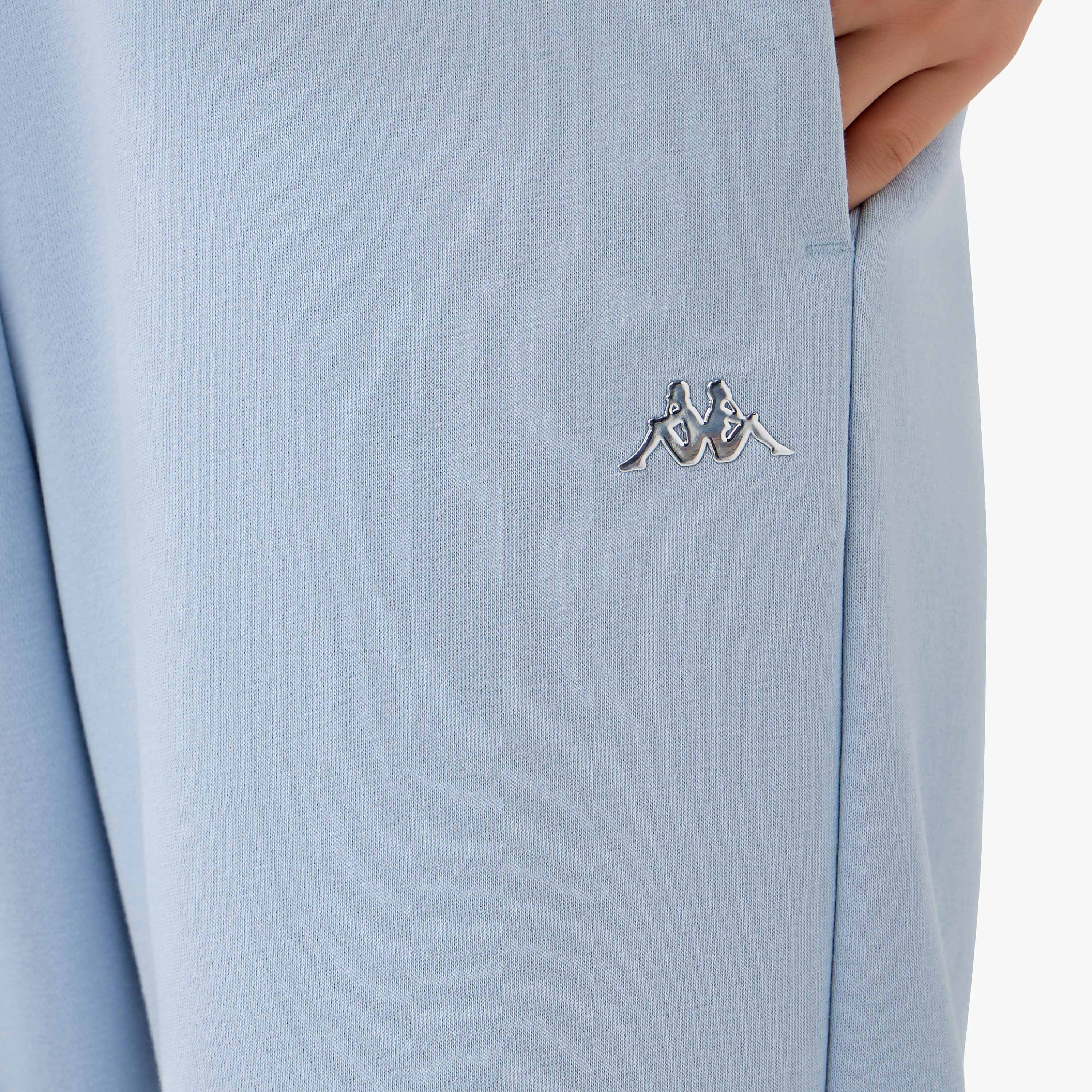 Kappa Slit Accent Flared Track Pants with Pockets-women-clothing-bottoms-joggers-image-5