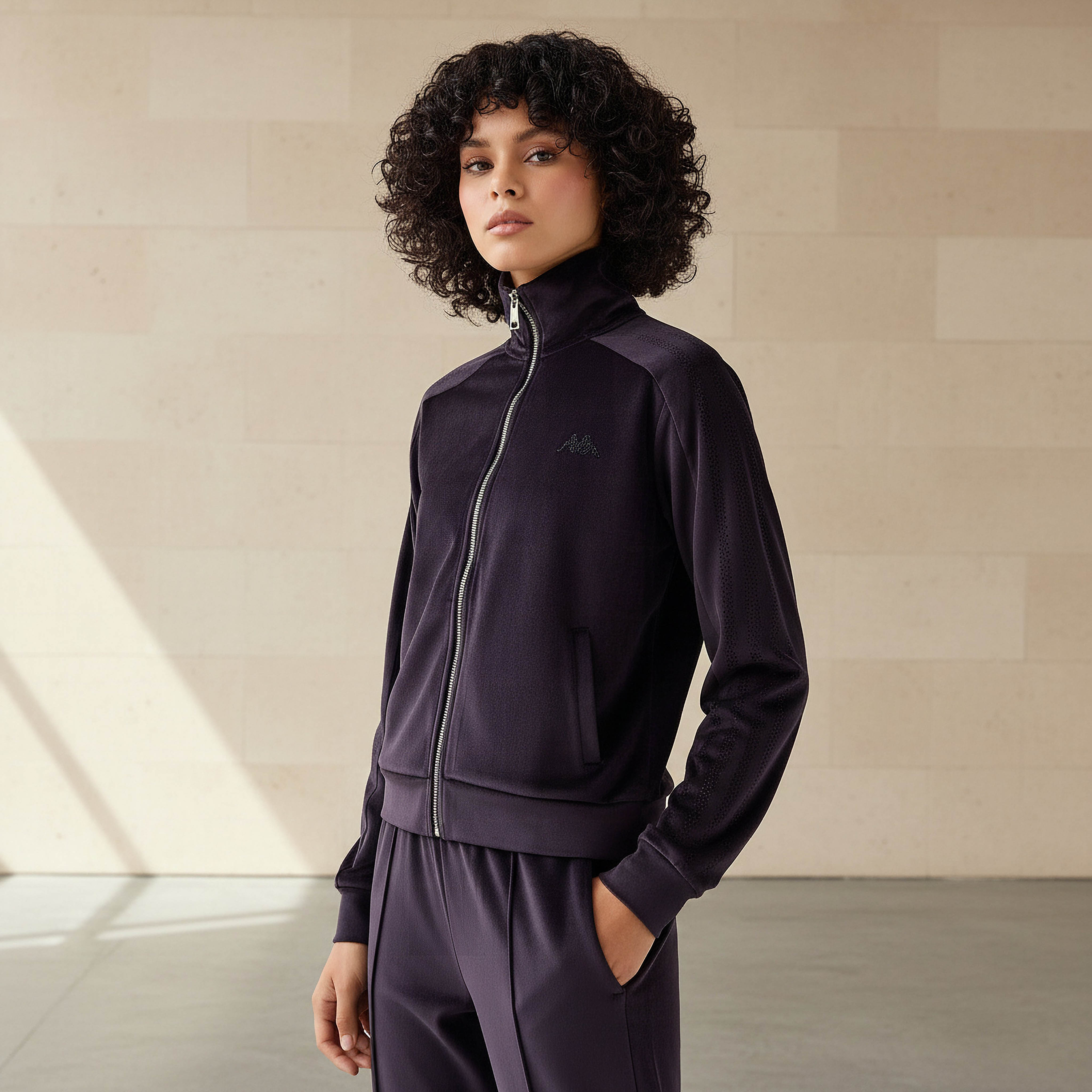 Kappa Women Velour Embellished Jacket-women-clothing-coordsets-image-1
