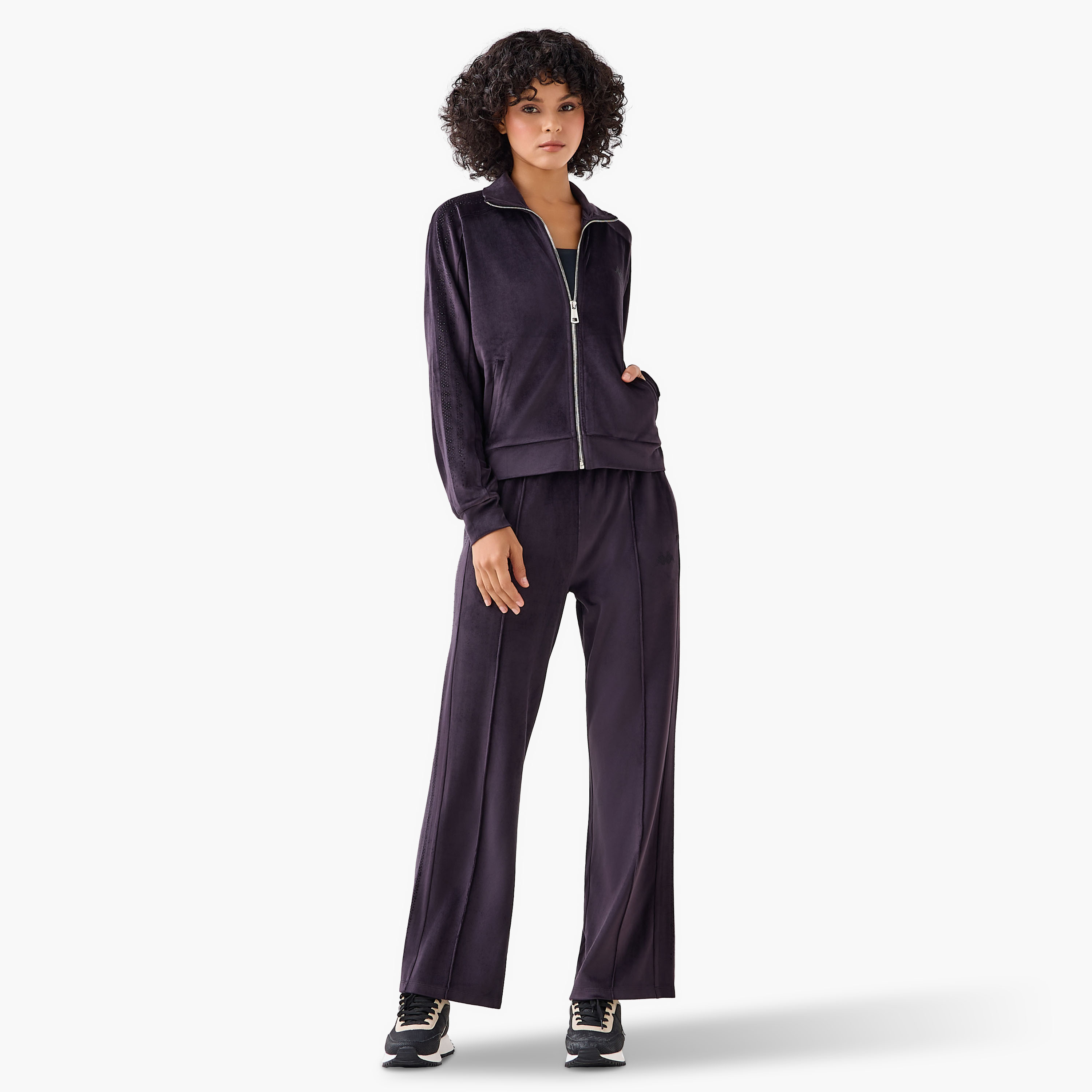 Kappa Women Velour Embellished Jacket-women-clothing-coordsets-image-2