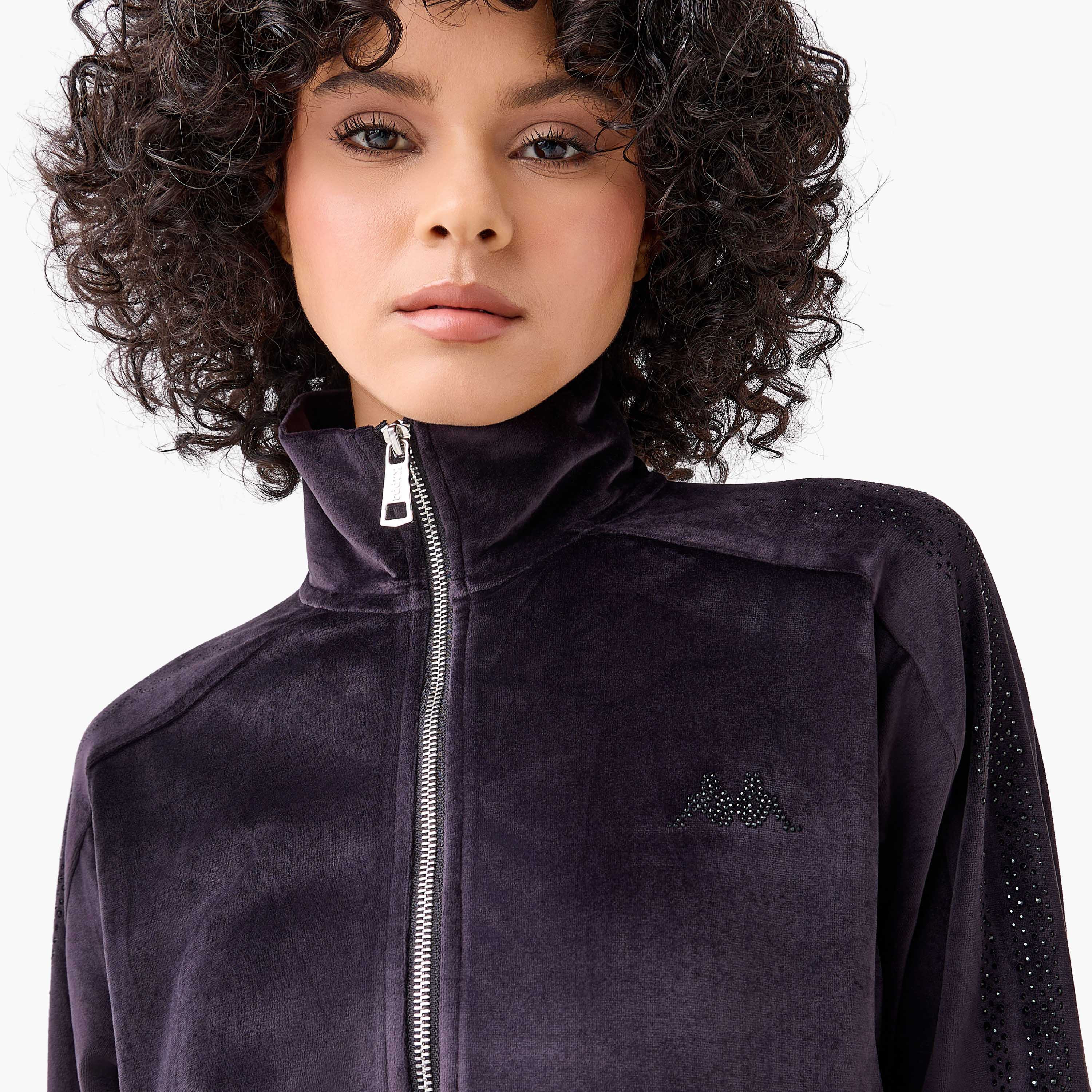 Kappa Women Velour Embellished Jacket-women-clothing-coordsets-image-5