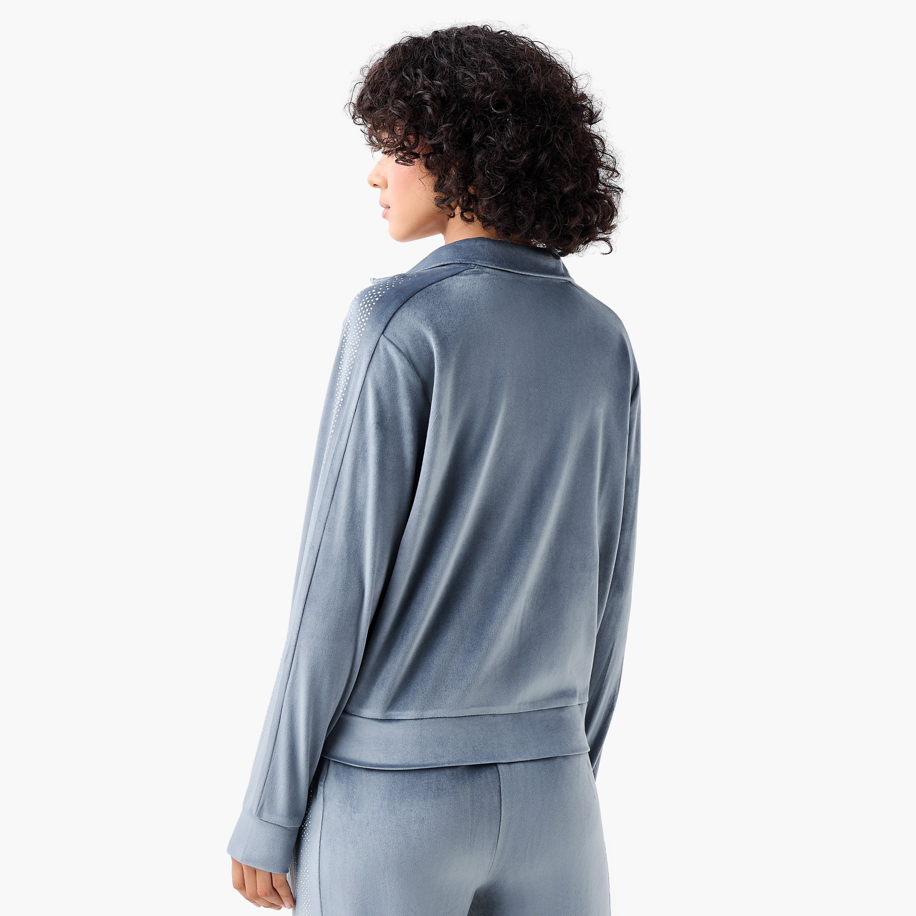 Kappa Women Velour Embellished Jacket-women-clothing-coordsets-image-3