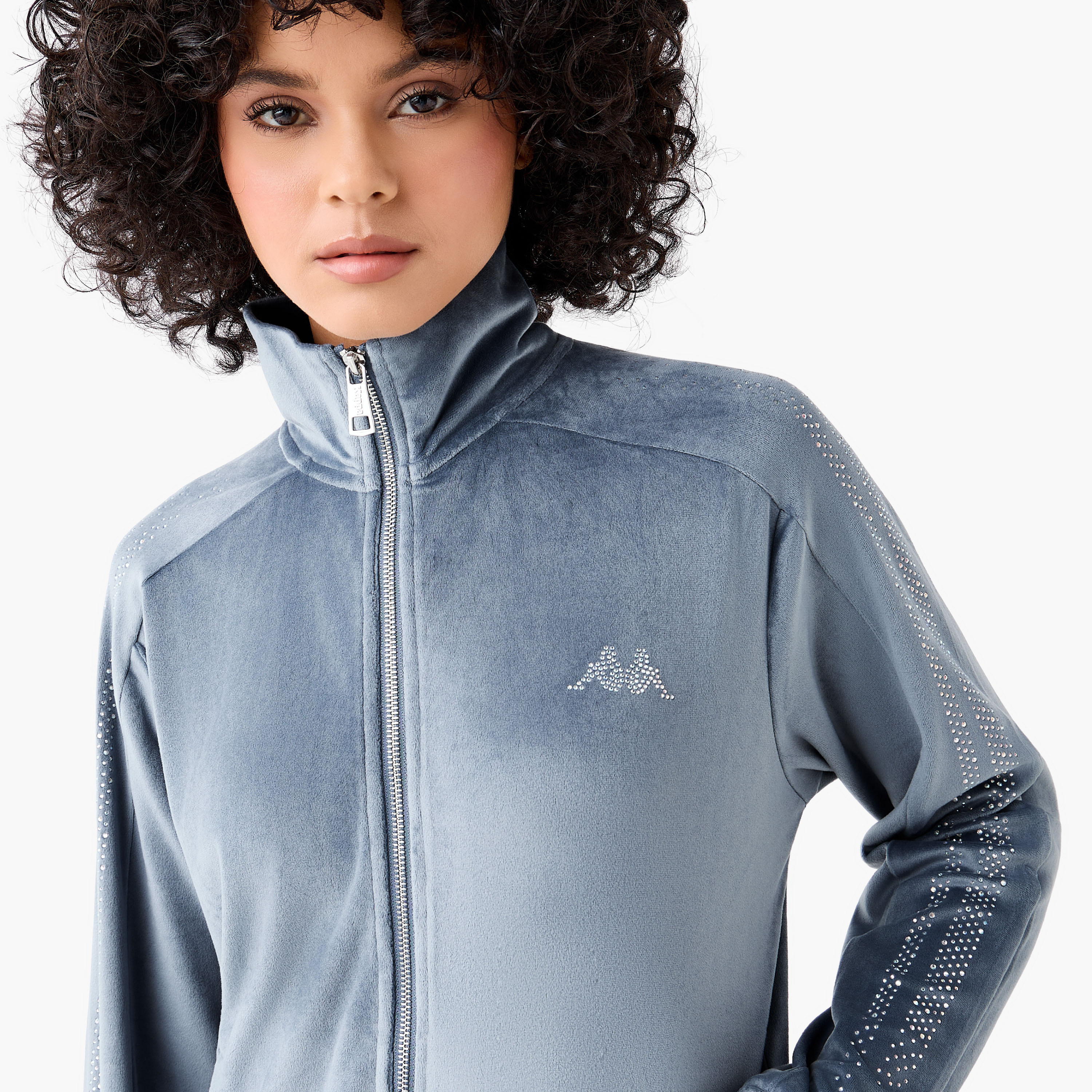 Kappa Women Velour Embellished Jacket-women-clothing-coordsets-image-5