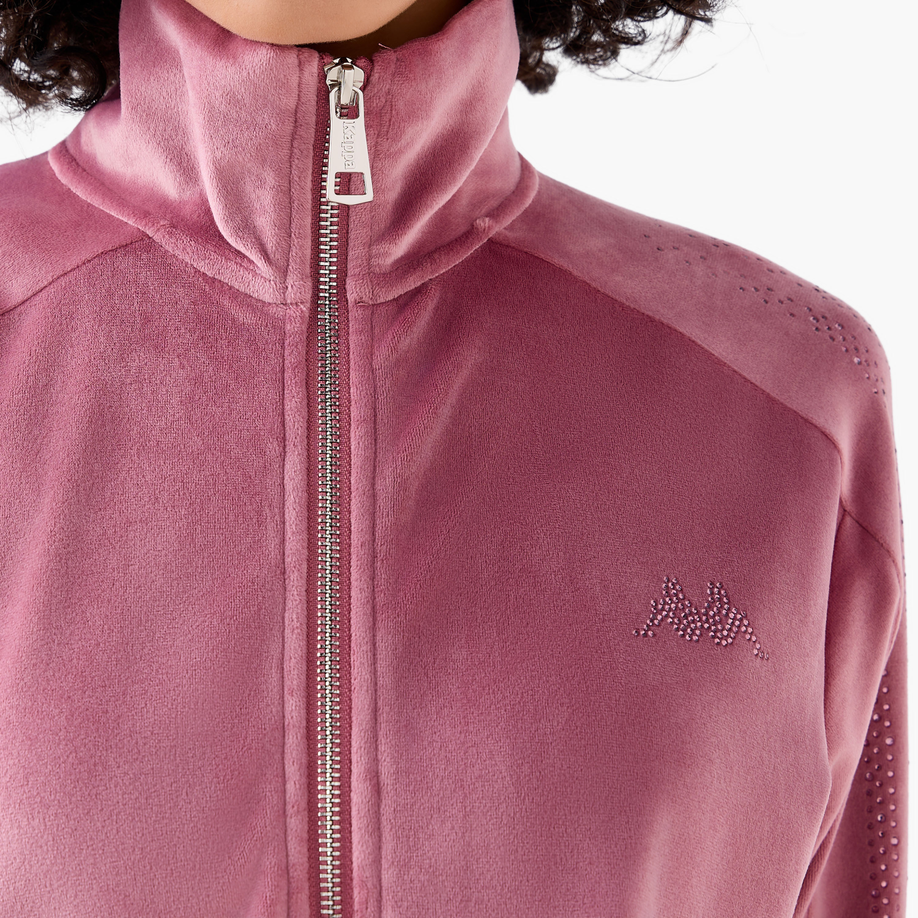 Kappa Women Velour Embellished Jacket-women-clothing-coordsets-image-4