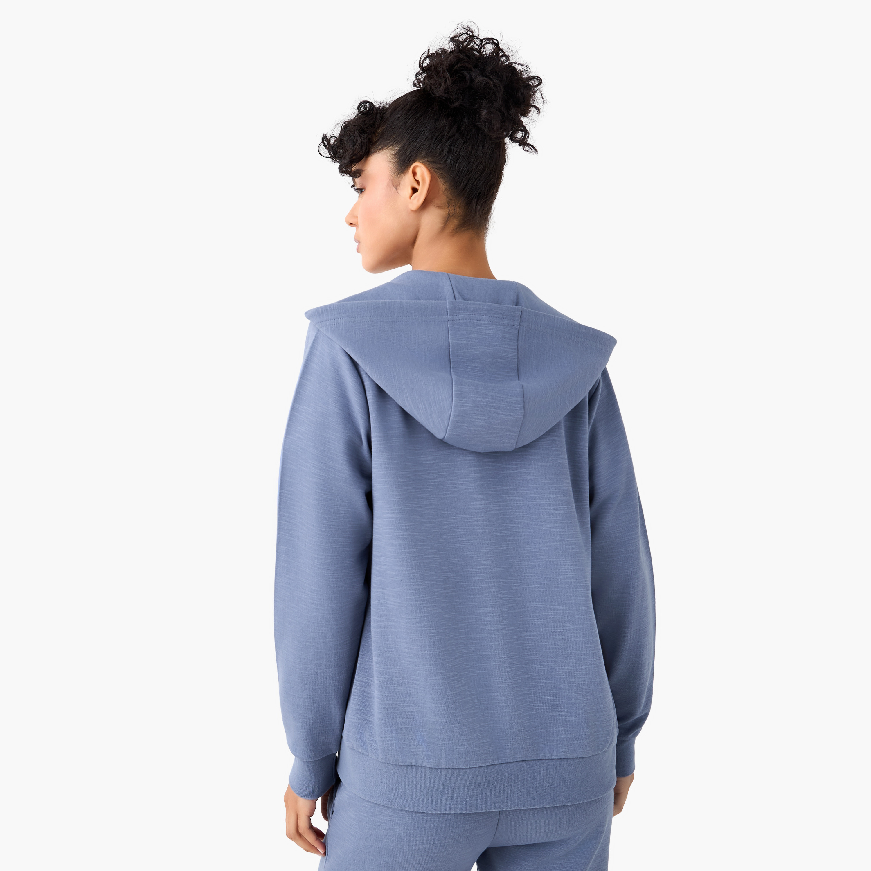 سويت شيرت بقبعة وسحاب إغلاق للنساء من كابا-women-clothing-coordsets-image-5