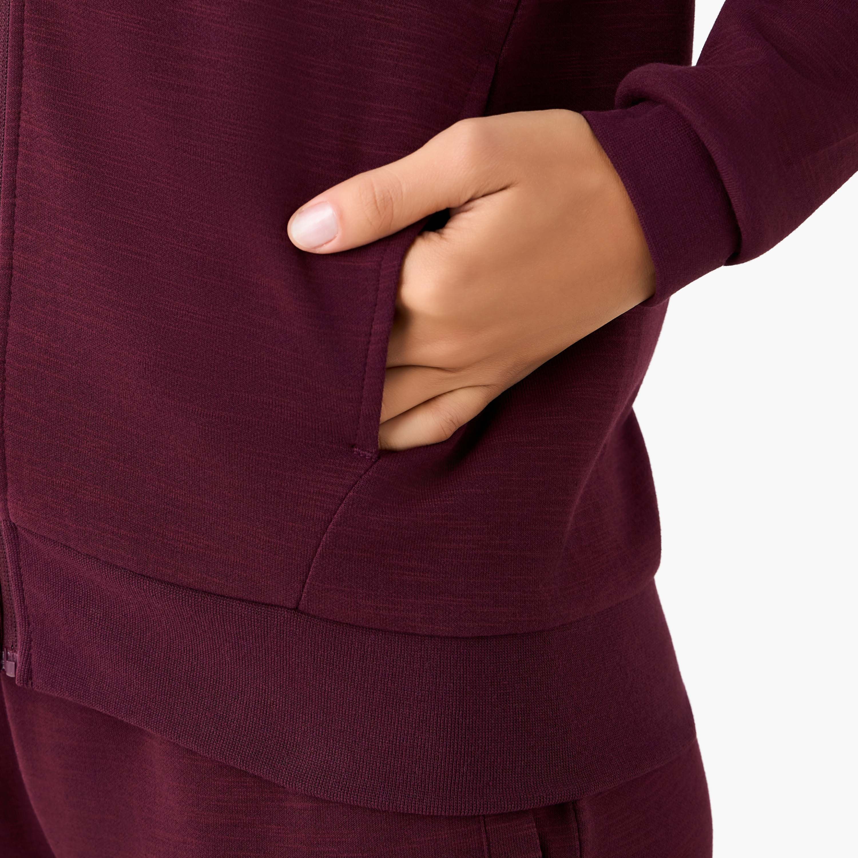 هودي بتفاصيل شعار وسحاب وأكمام طويلة للنساء من كابا-sports-women-clothing-hoodiesandsweatshirts-image-6
