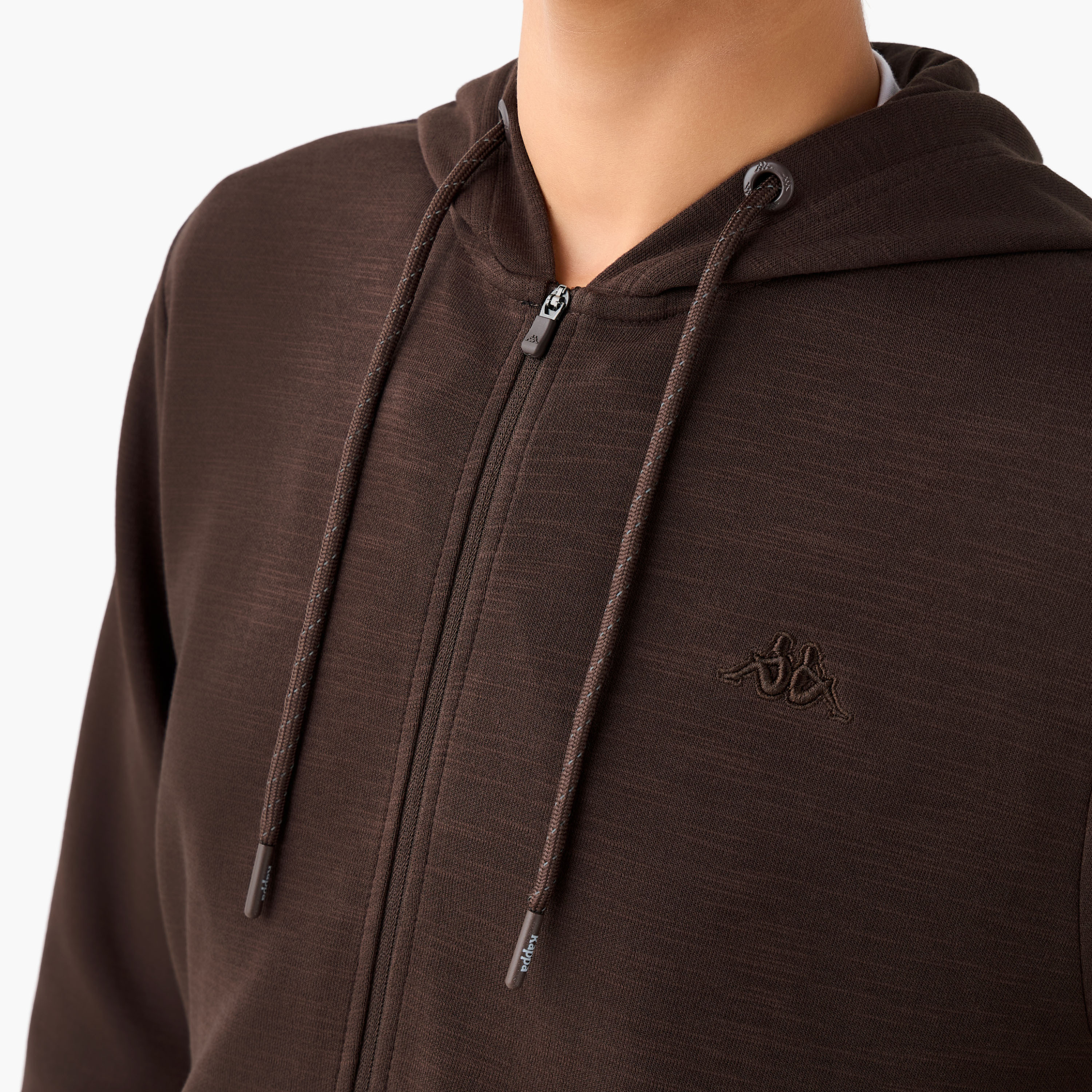 هودي بتفاصيل شعار وسحاب وأكمام طويلة للنساء من كابا-sports-women-clothing-hoodiesandsweatshirts-image-6