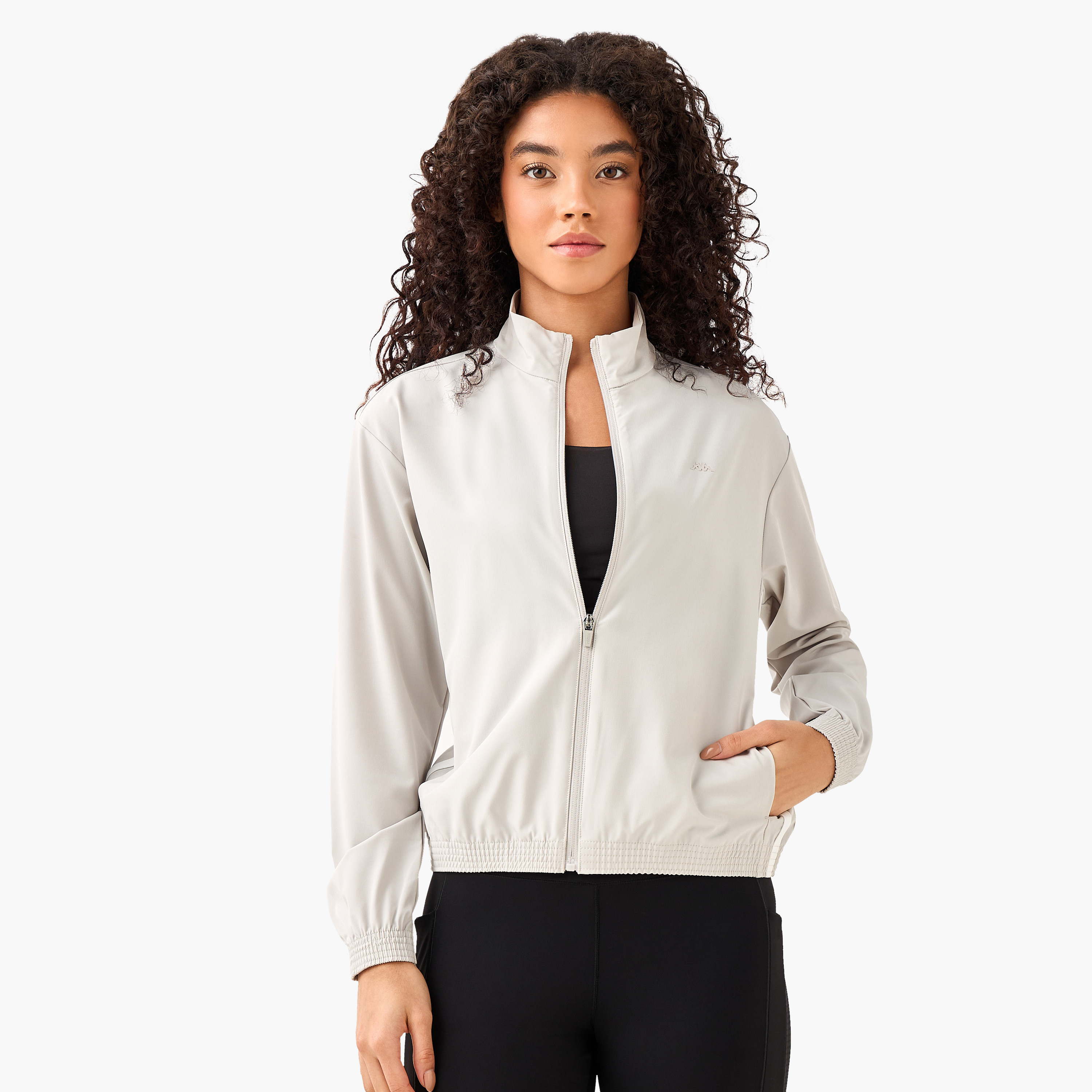 جاكيت بسحاب كامل مطاطي باتجاهين للنساء من كابا-women-clothing-coordsets-image-5