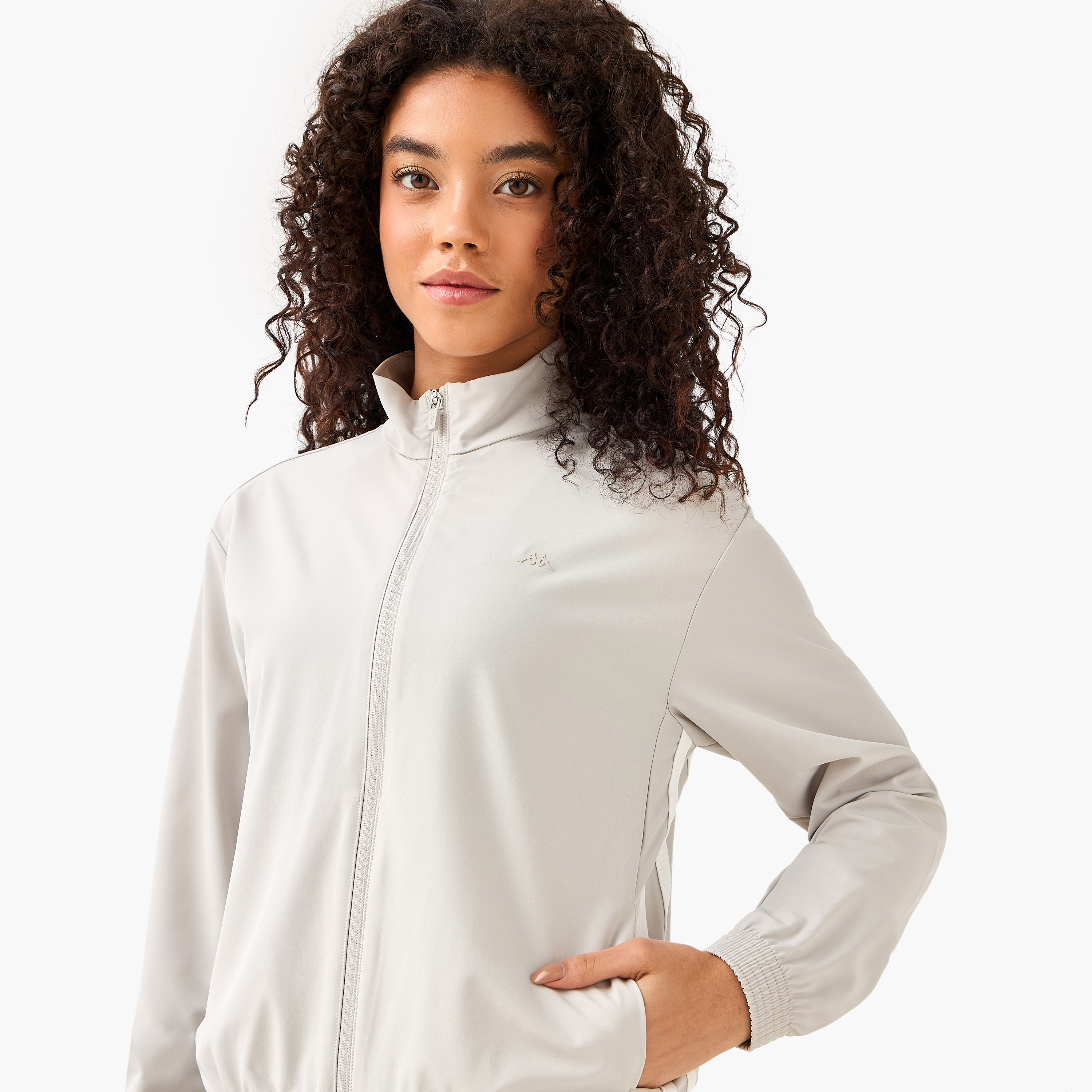 جاكيت بسحاب كامل مطاطي باتجاهين للنساء من كابا-women-clothing-coordsets-image-1