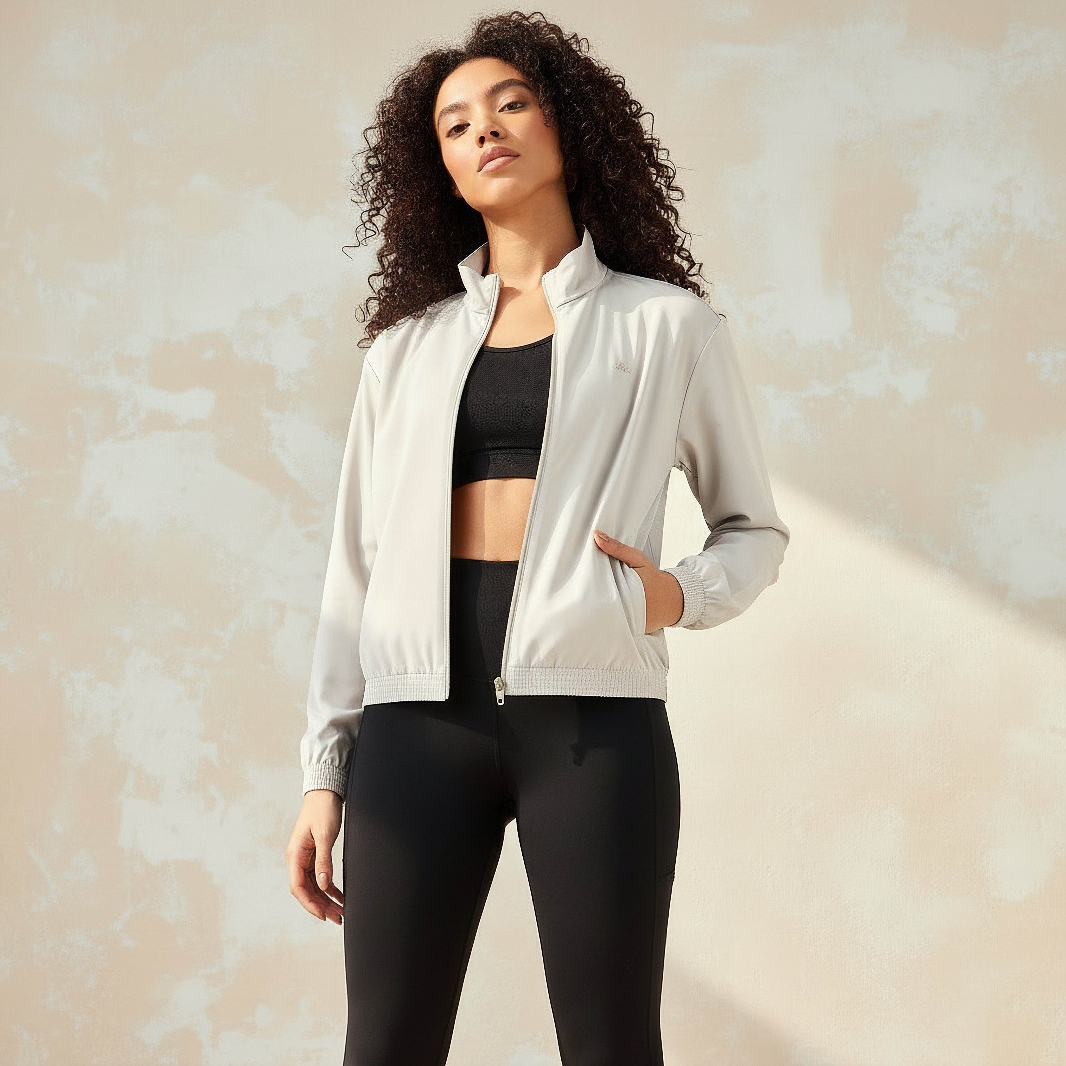 جاكيت بسحاب كامل مطاطي باتجاهين للنساء من كابا-women-clothing-coordsets-image-8