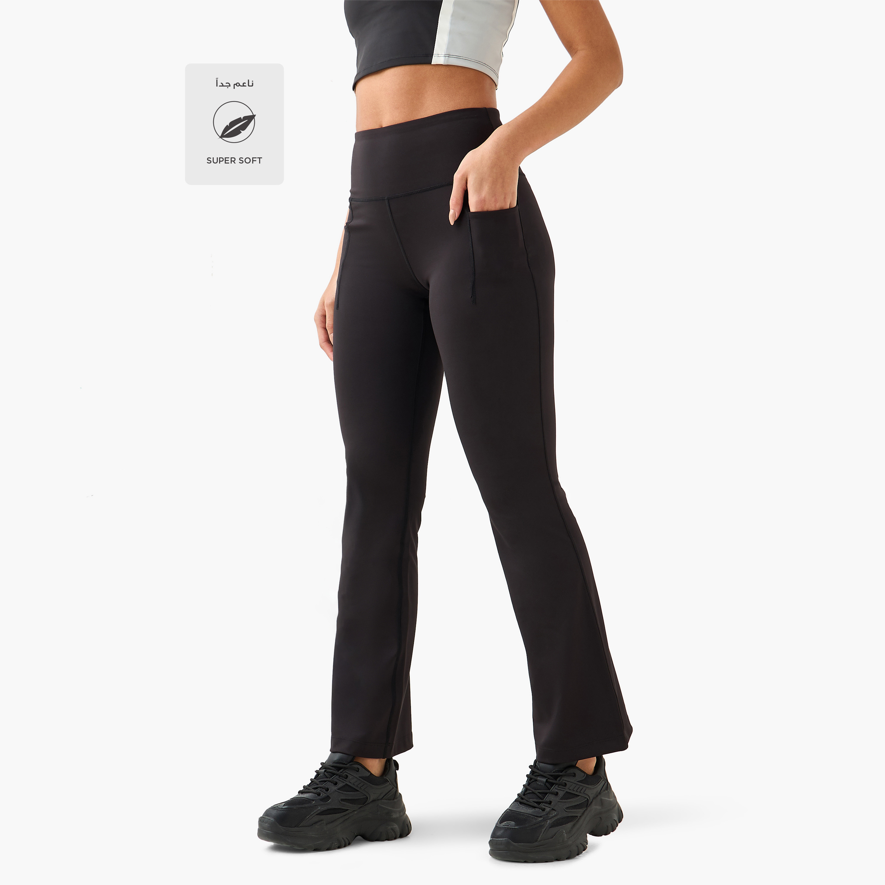 Kappa Women Fit and Flare 2 Way Stretch Leggings-sports-women-clothing-activewearleggings-image-3