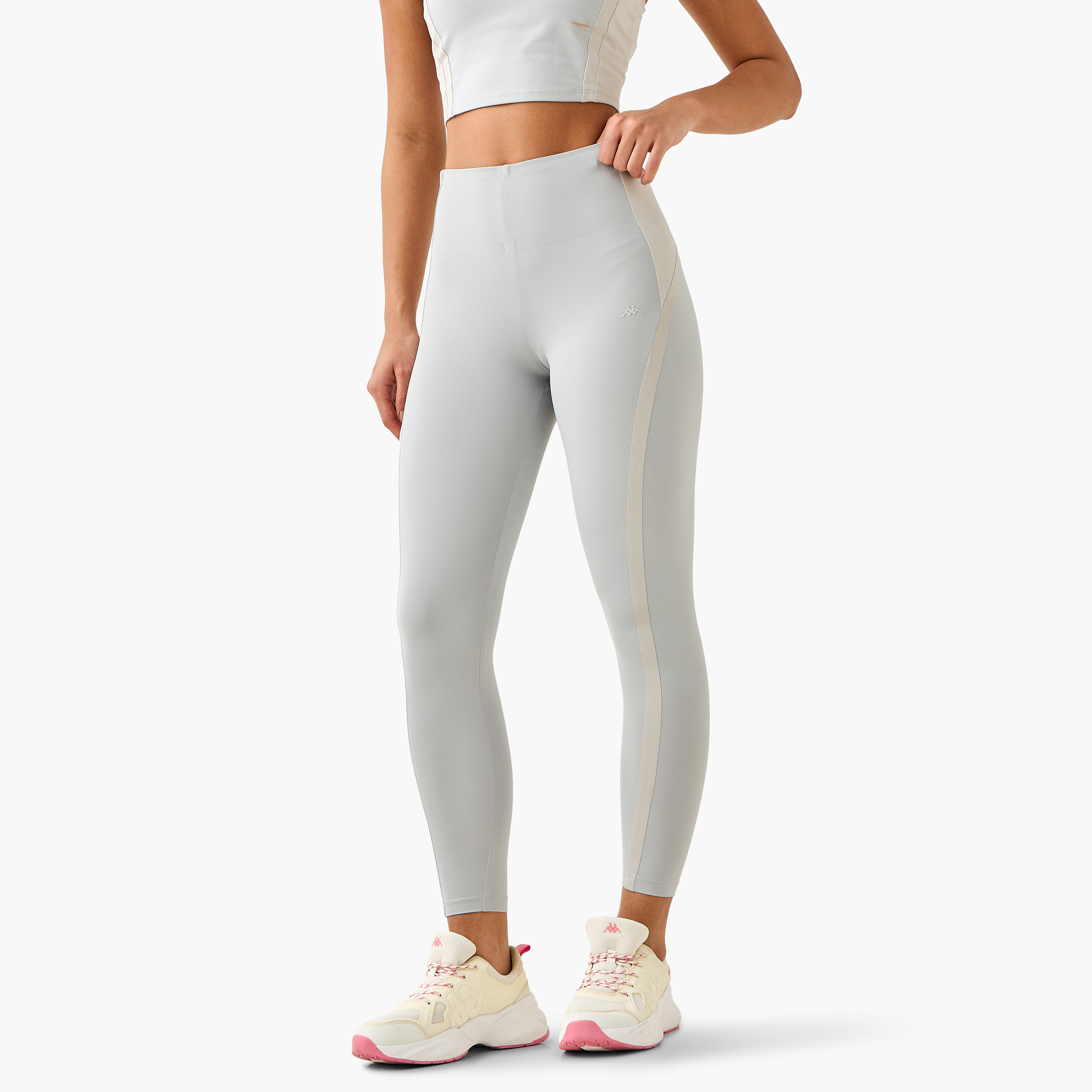 Kappa Women Colourblocked Leggings-sports-women-clothing-activewearleggings-image-2