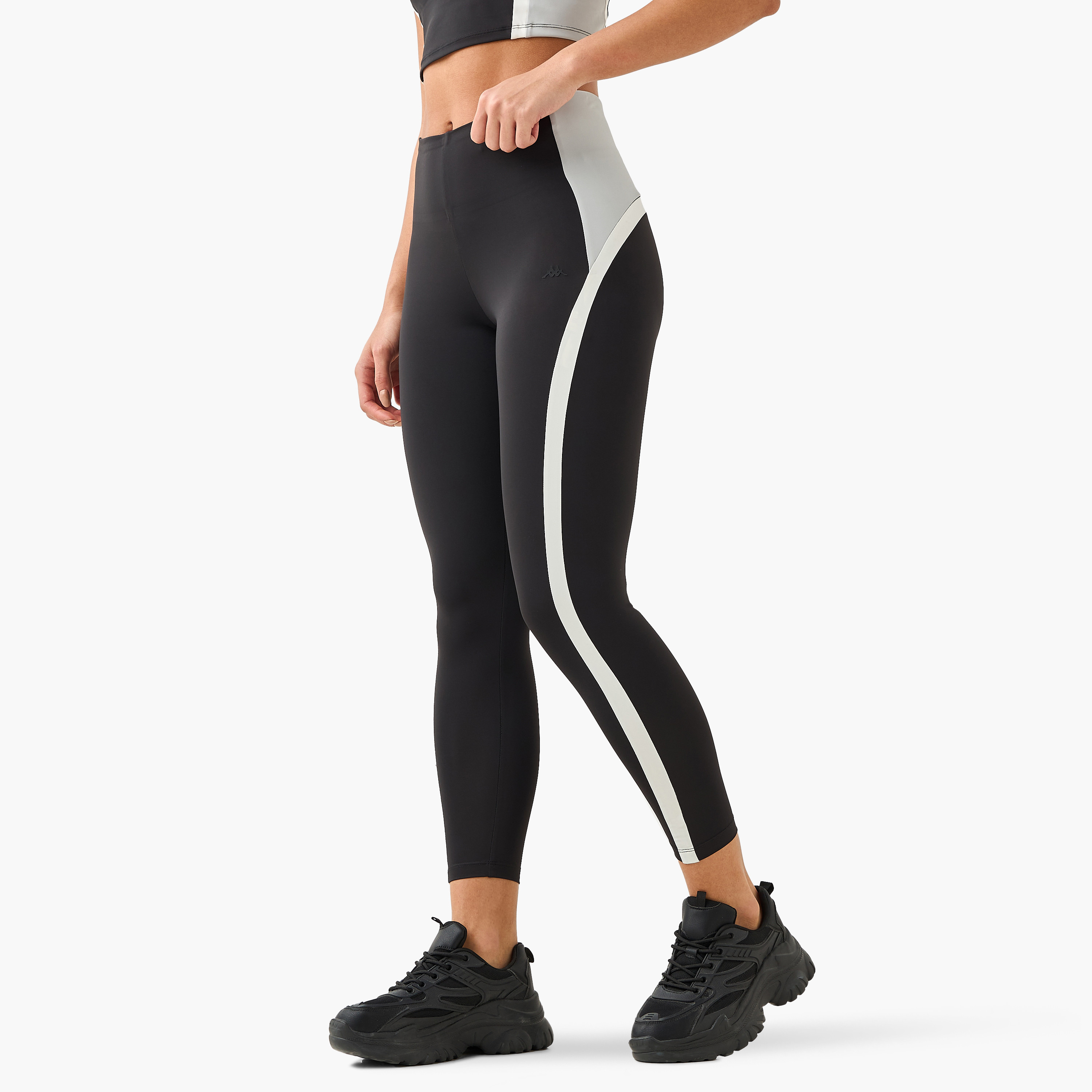 Kappa Women Colourblocked Leggings-sports-women-clothing-activewearleggings-image-2