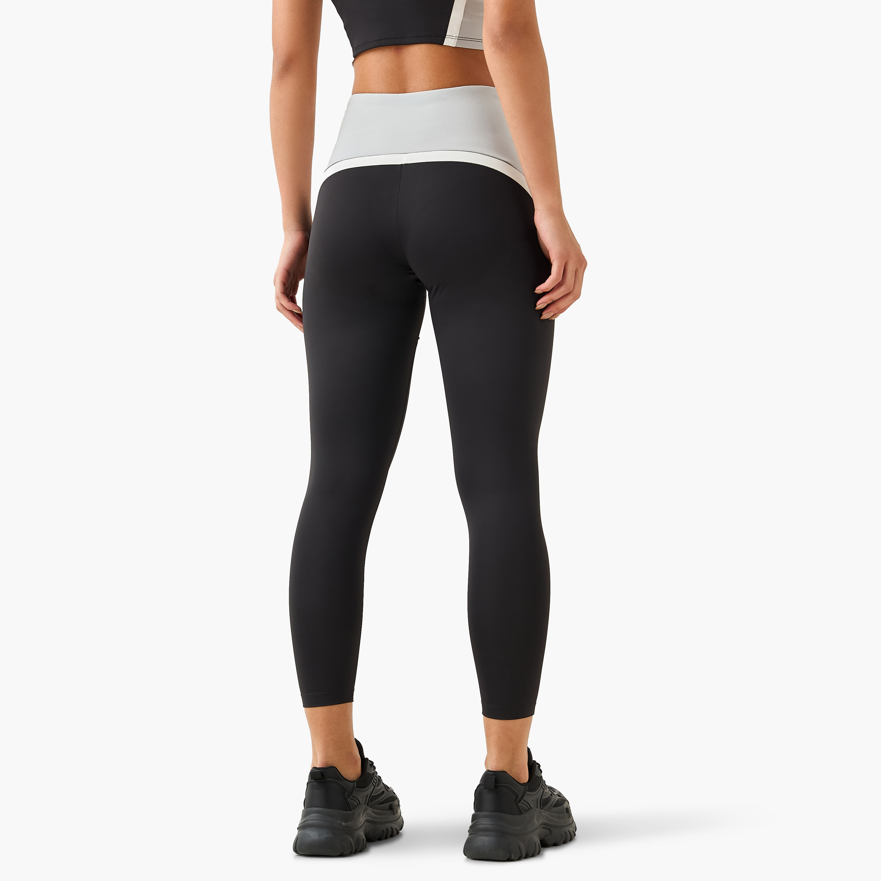 Kappa Women Colourblocked Leggings-sports-women-clothing-activewearleggings-image-4
