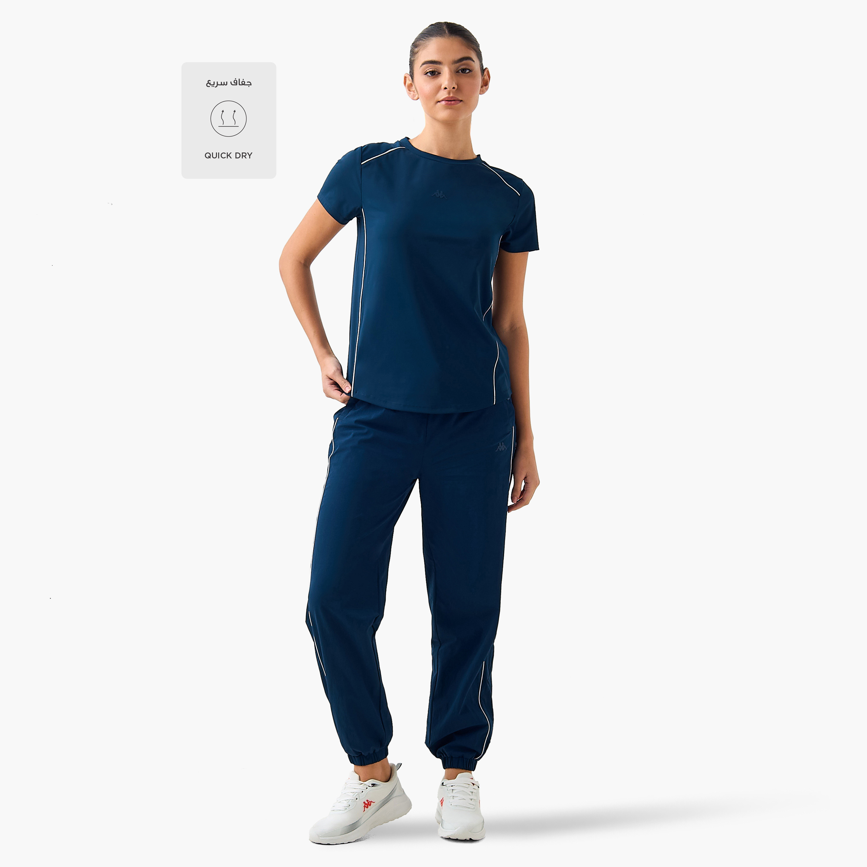 تيشيرت بتصاميم مغايرة وخيوط بارزة للنساء من كابا-women-clothing-tshirts-image-4