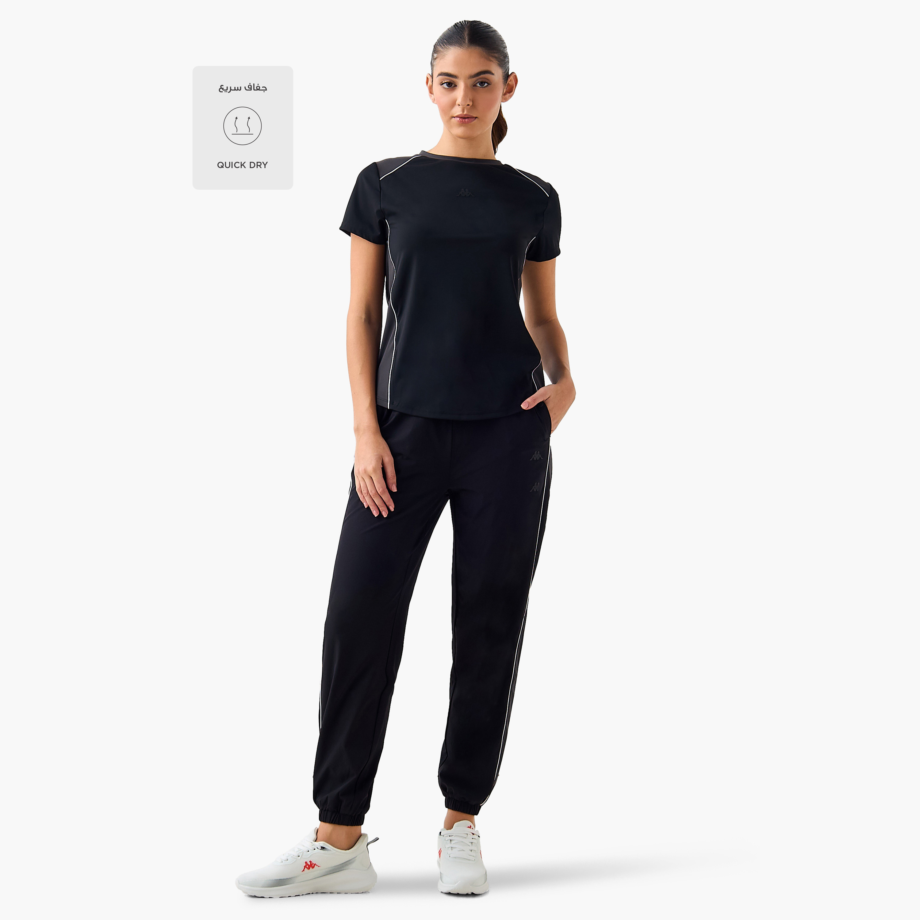 تيشيرت بتصاميم مغايرة وخيوط بارزة للنساء من كابا-women-clothing-tshirts-image-4