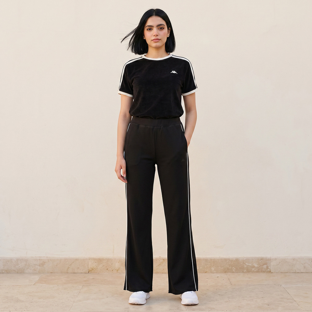 Kappa 2 Way Stretch Ribbed Wide Leg Pants-women-clothing-bottoms-joggers-image-3