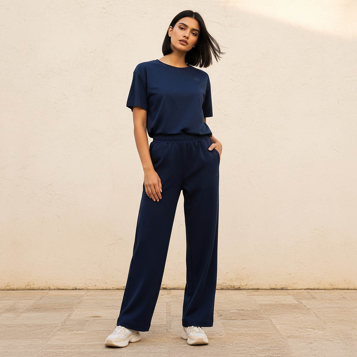 بنطال واسع الساق بخصر مطاطي من كابا-women-clothing-bottoms-joggers-image-13