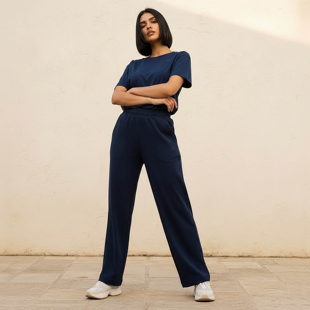 بنطال واسع الساق بخصر مطاطي من كابا-women-clothing-bottoms-joggers-image-15