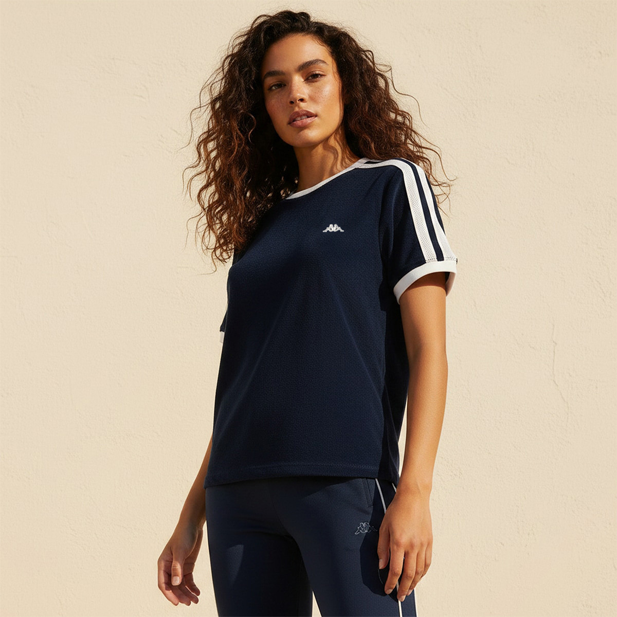 Kappa Logo Embroidered T-shirt-sports-women-clothing-tshirtsandvests-image-1