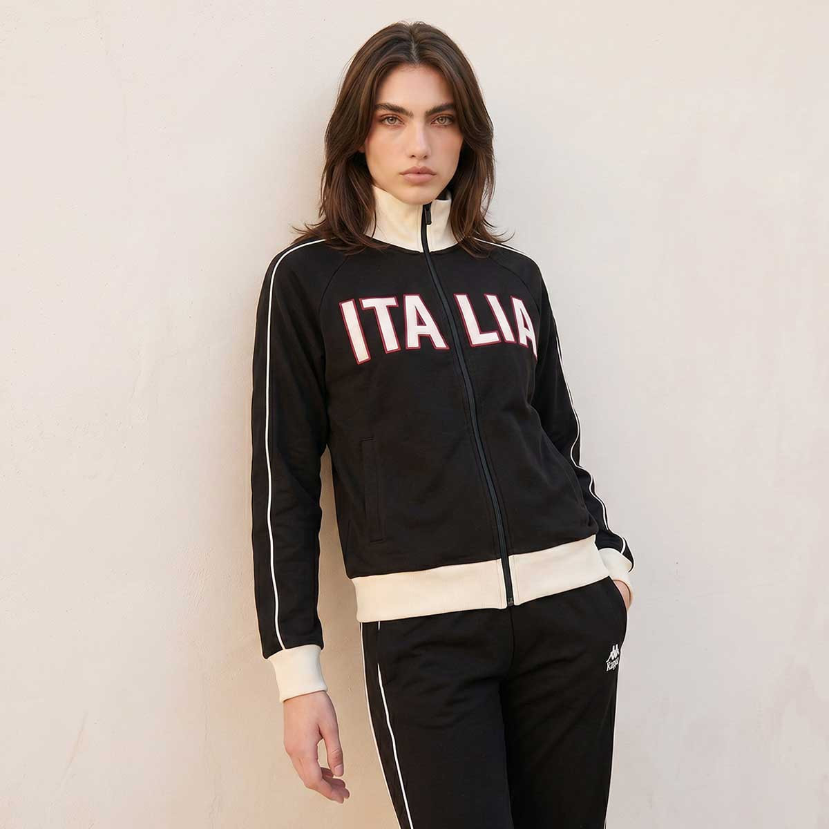 Kappa Zip Through Embroidered Jacket-sports-women-clothing-coatsandjackets-jackets-image-1