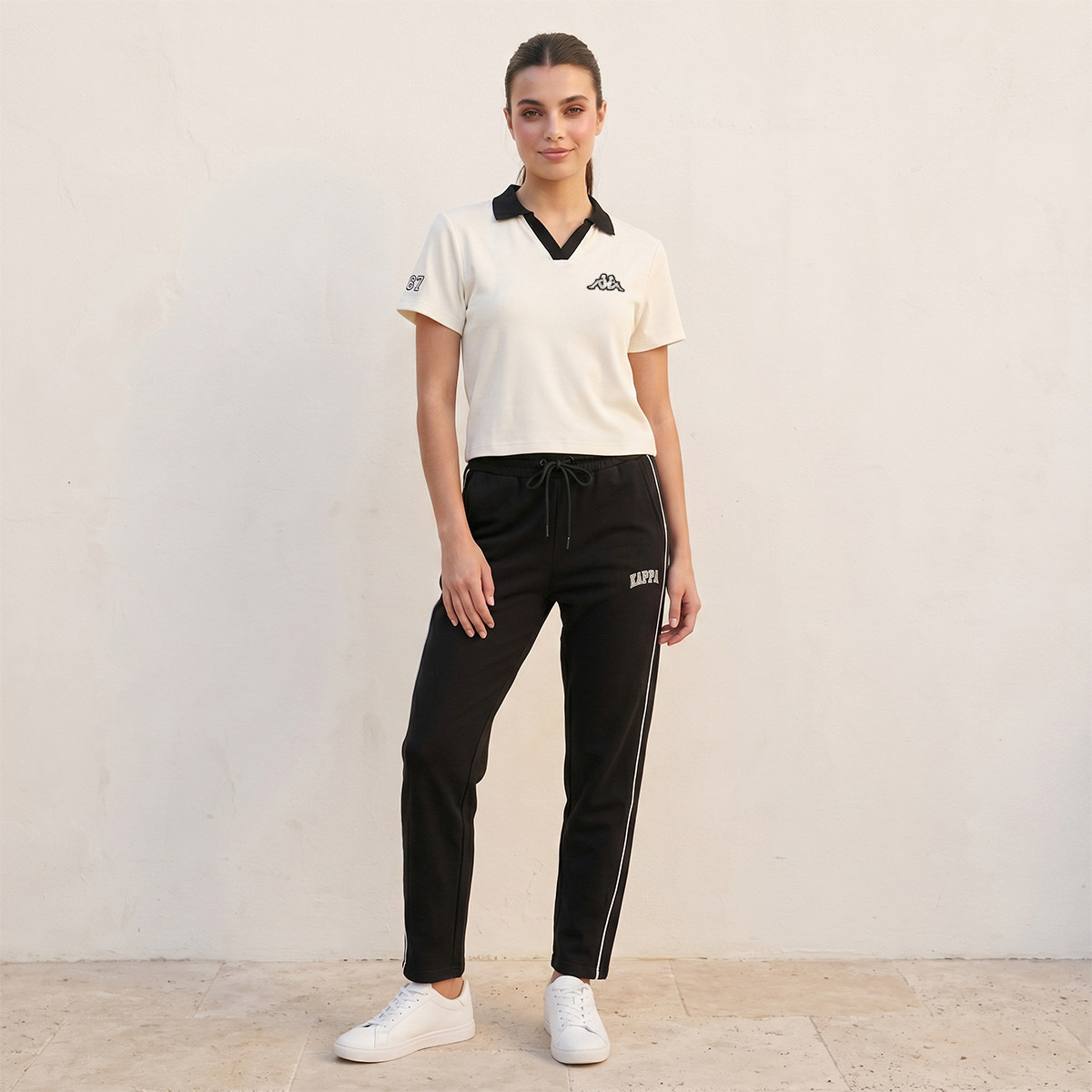 Kappa Johnny Collar 2 Way Stretch Polo T-shirt-sports-women-clothing-tshirtsandvests-image-3
