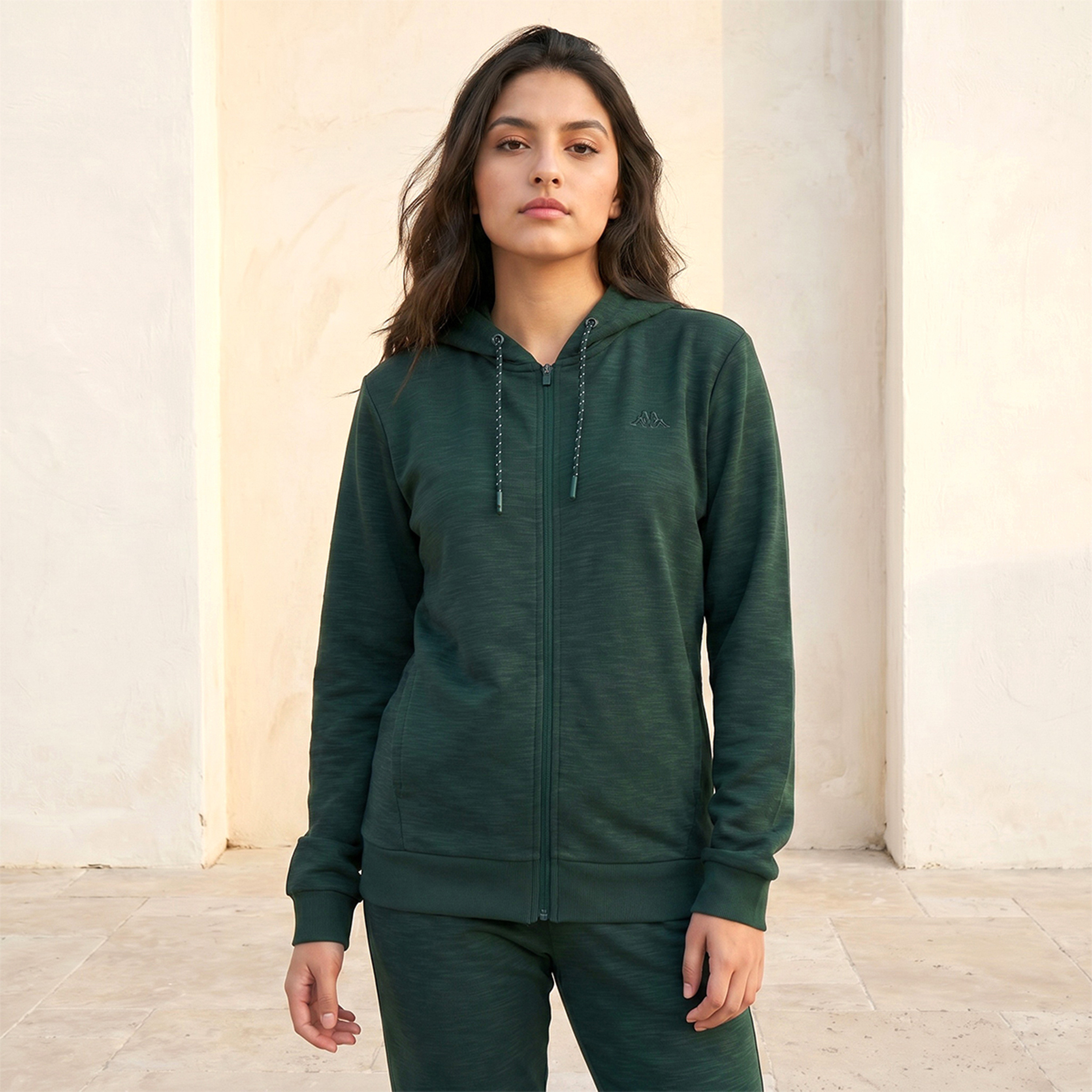 Kappa Logo Design Zip Through Hoodie-women-clothing-hoodiesandsweatshirts-hoodies-image-1