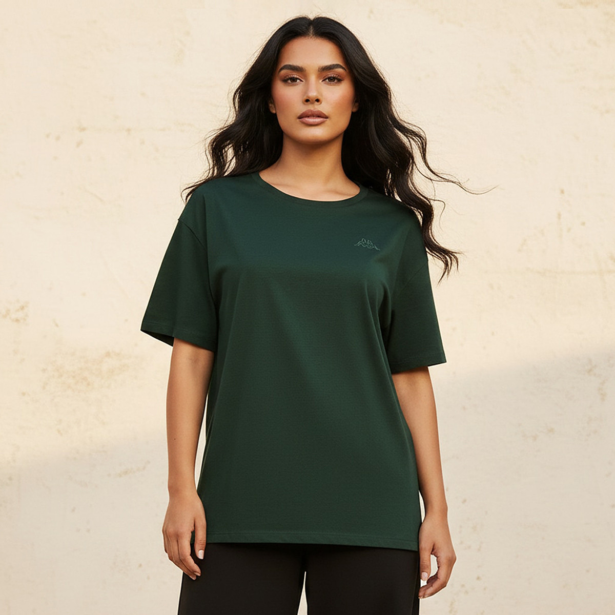 تيشيرت نسائي قطني مطرز بشعار من كابا-women-clothing-tshirts-image-6