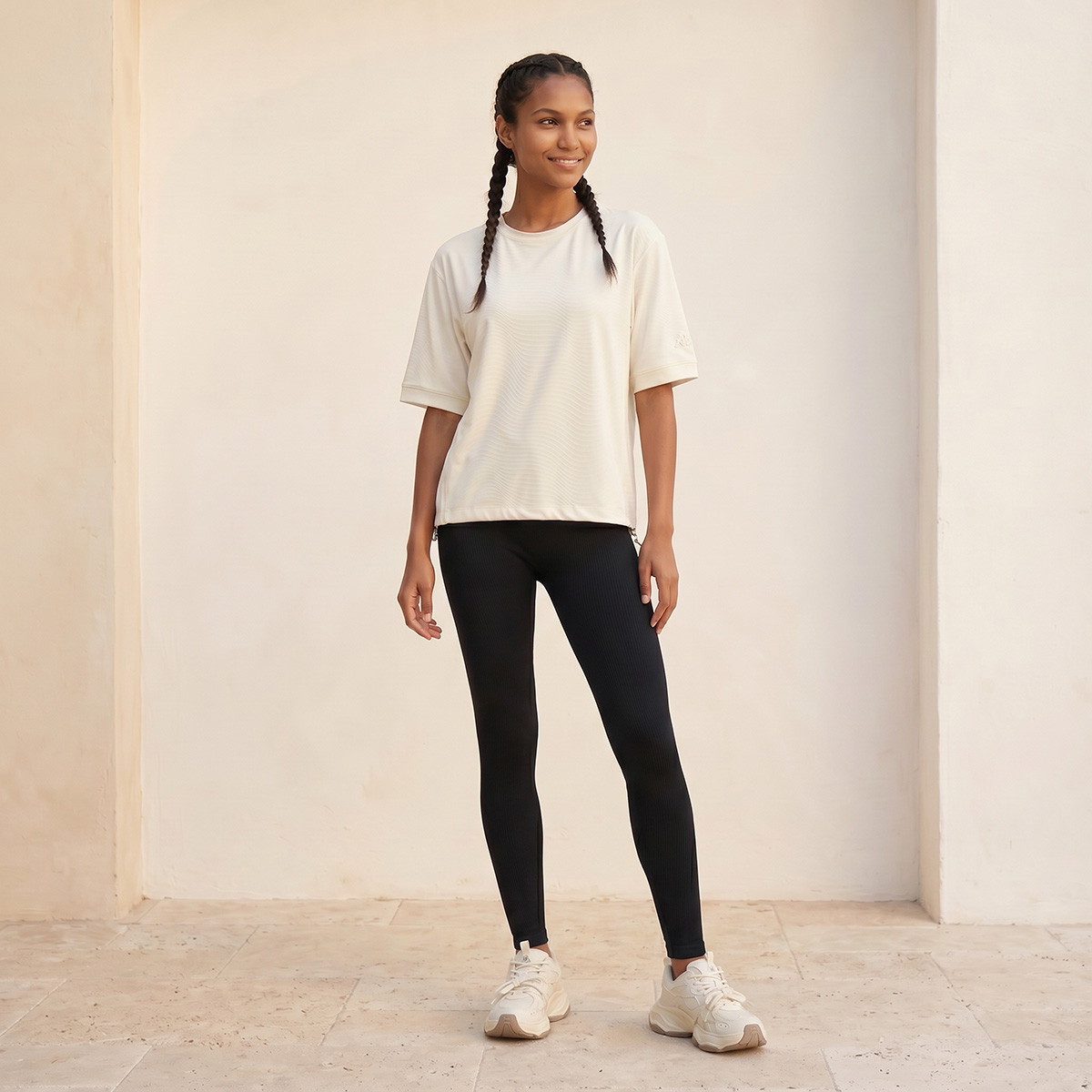 Kappa Textured 4-Way Stretch T-shirt-women-clothing-tshirts-image-3