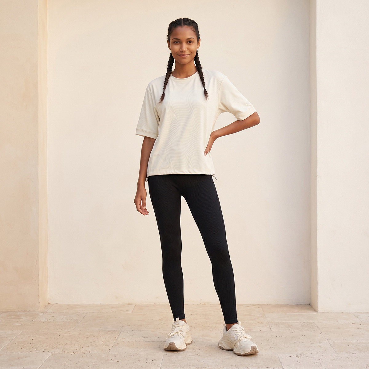 Kappa Textured 4-Way Stretch T-shirt-women-clothing-tshirts-image-5
