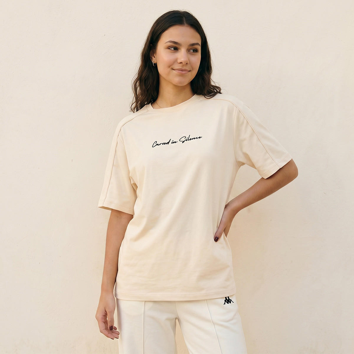تيشيرت بطبعات قابل للتمدد في اتجاهين من كابا-sports-women-clothing-tshirtsandvests-image-1
