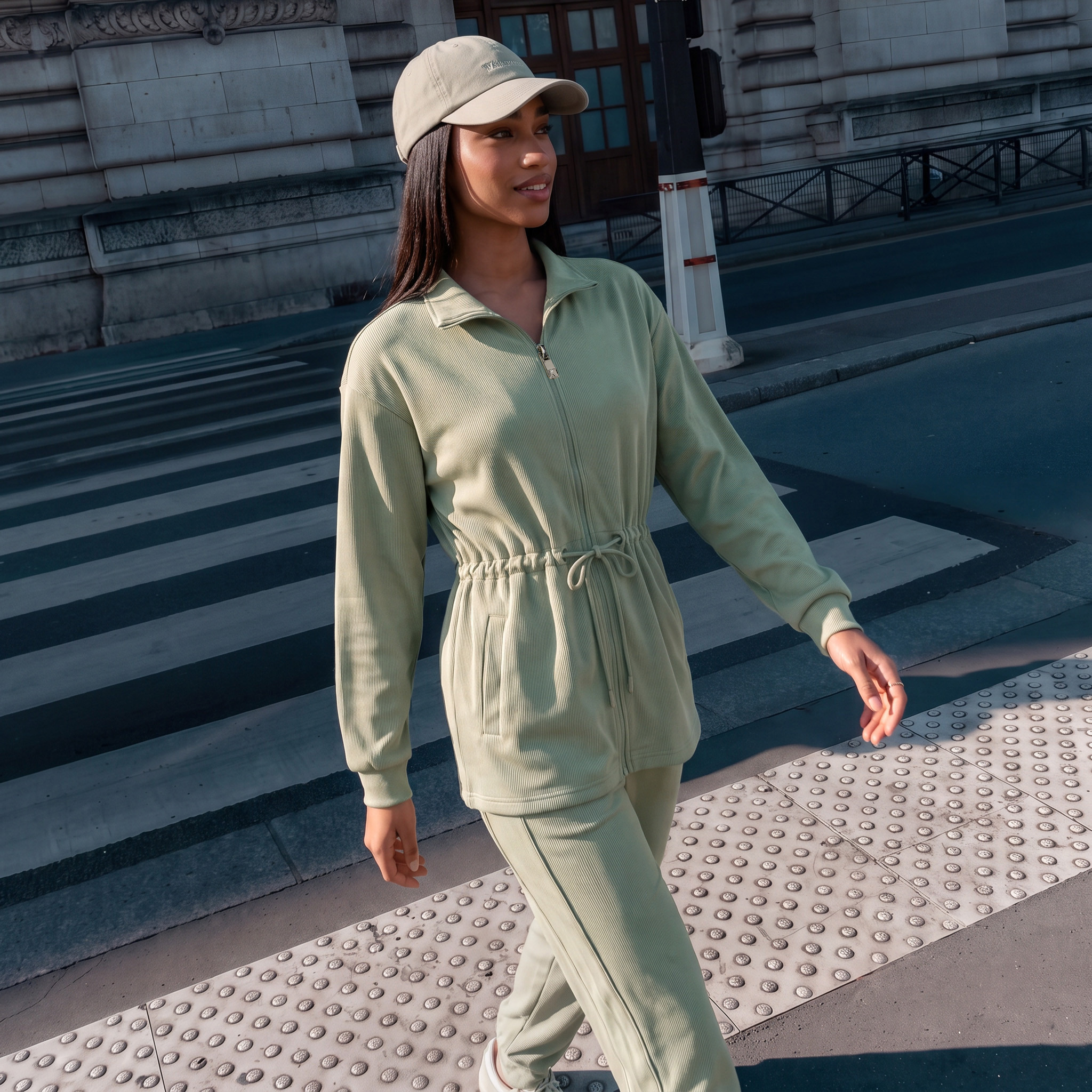 Kappa Jacket with Drawstring Waist-sports-women-clothing-coatsandjackets-jackets-image-1