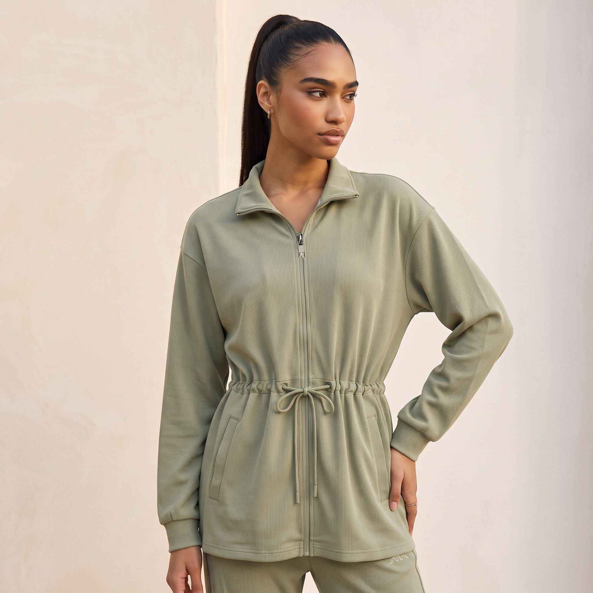Kappa Jacket with Drawstring Waist-sports-women-clothing-coatsandjackets-jackets-image-2